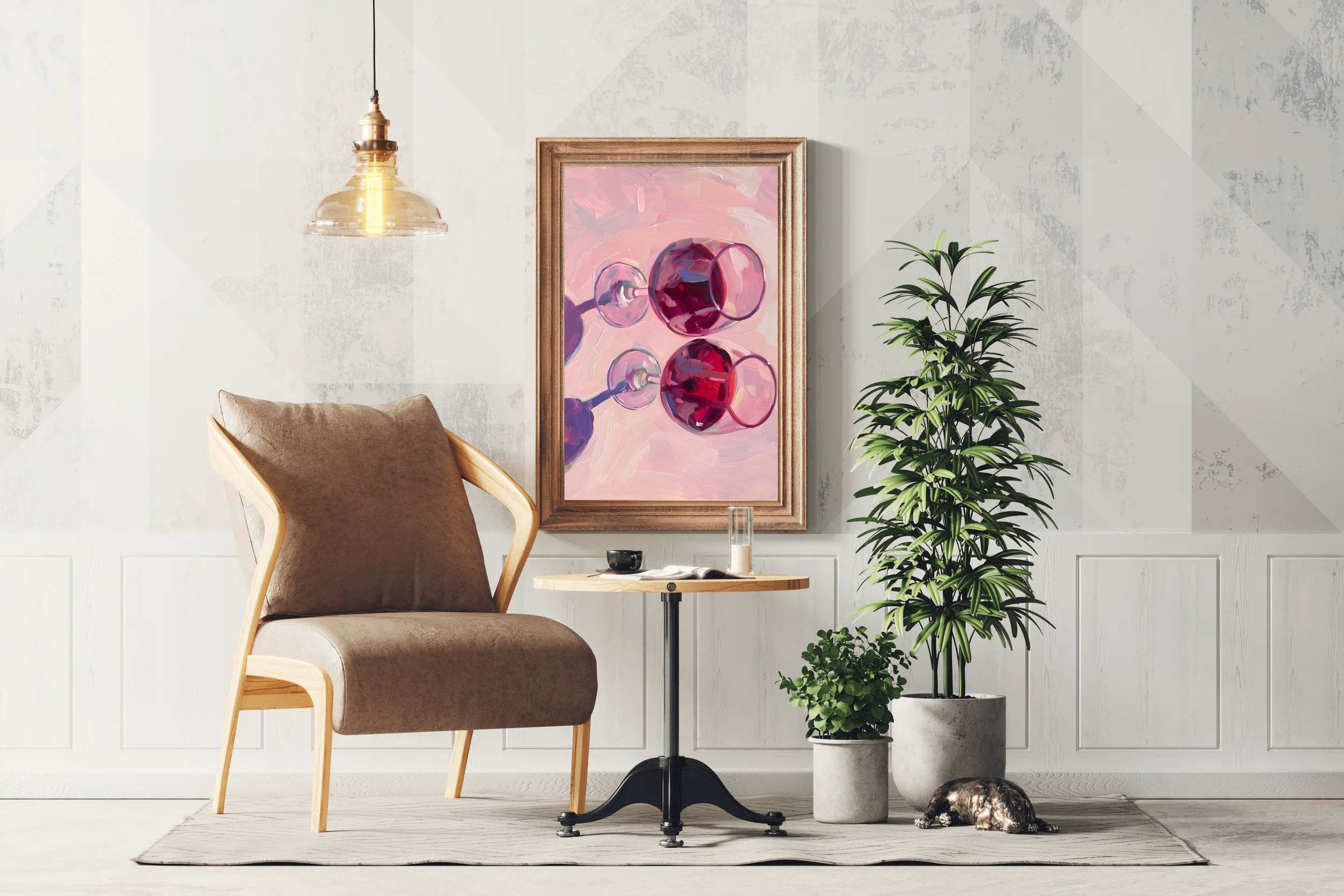 Glasses of Red Wine Wall Art - beink online art store