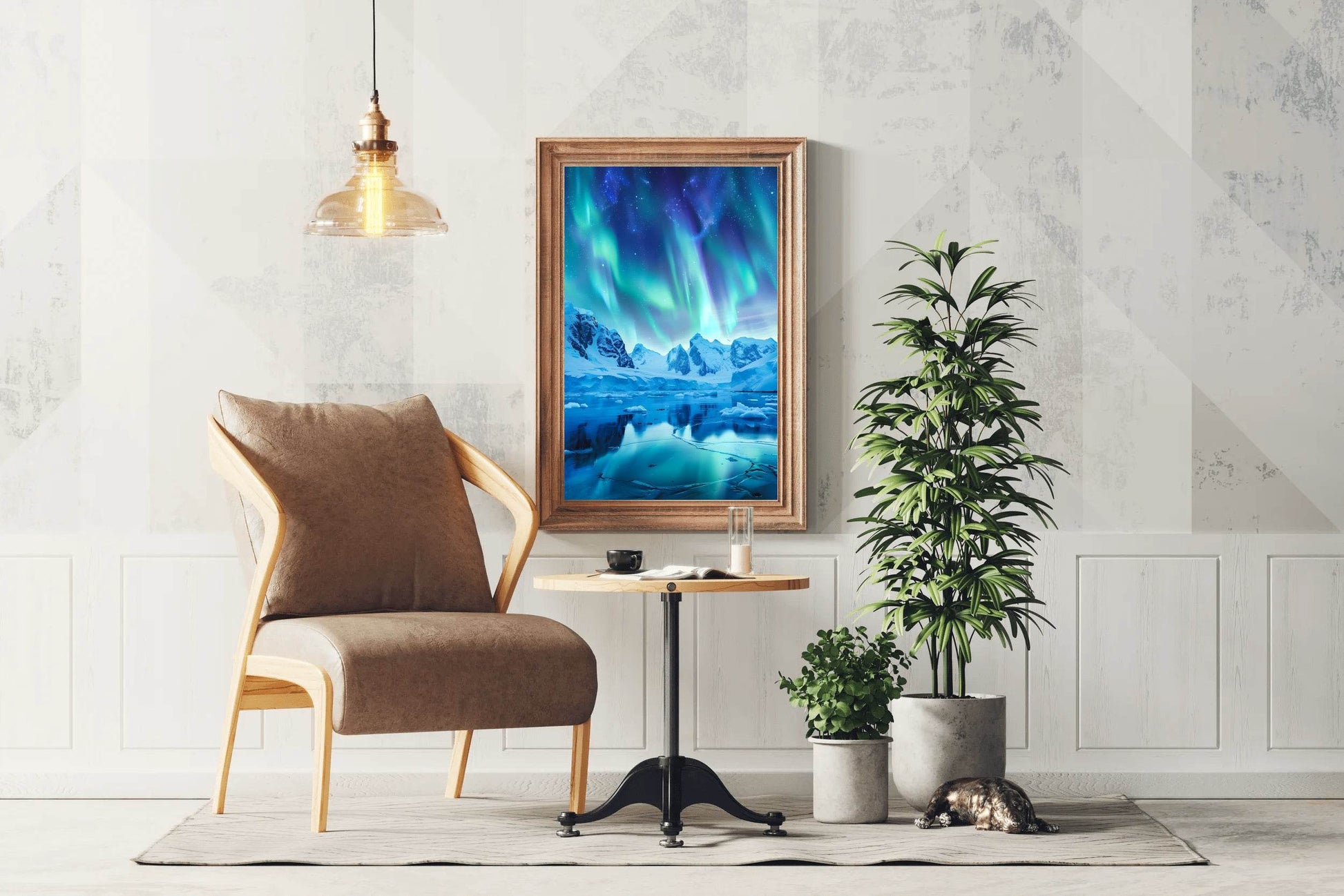 Arctic Aurora Reflection Wall Art - beink online art store