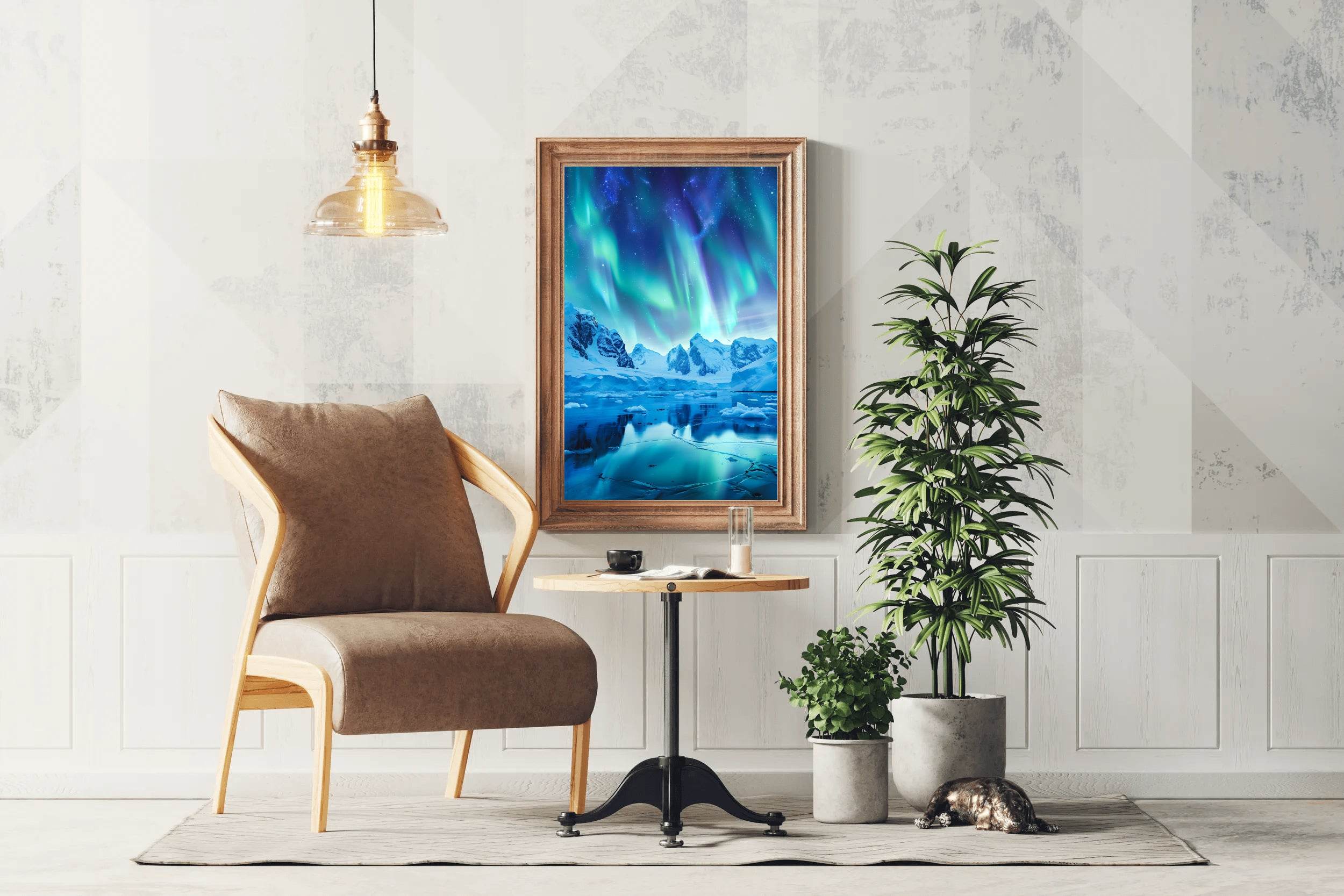 Arctic Aurora Reflection Wall Art - beink online art store