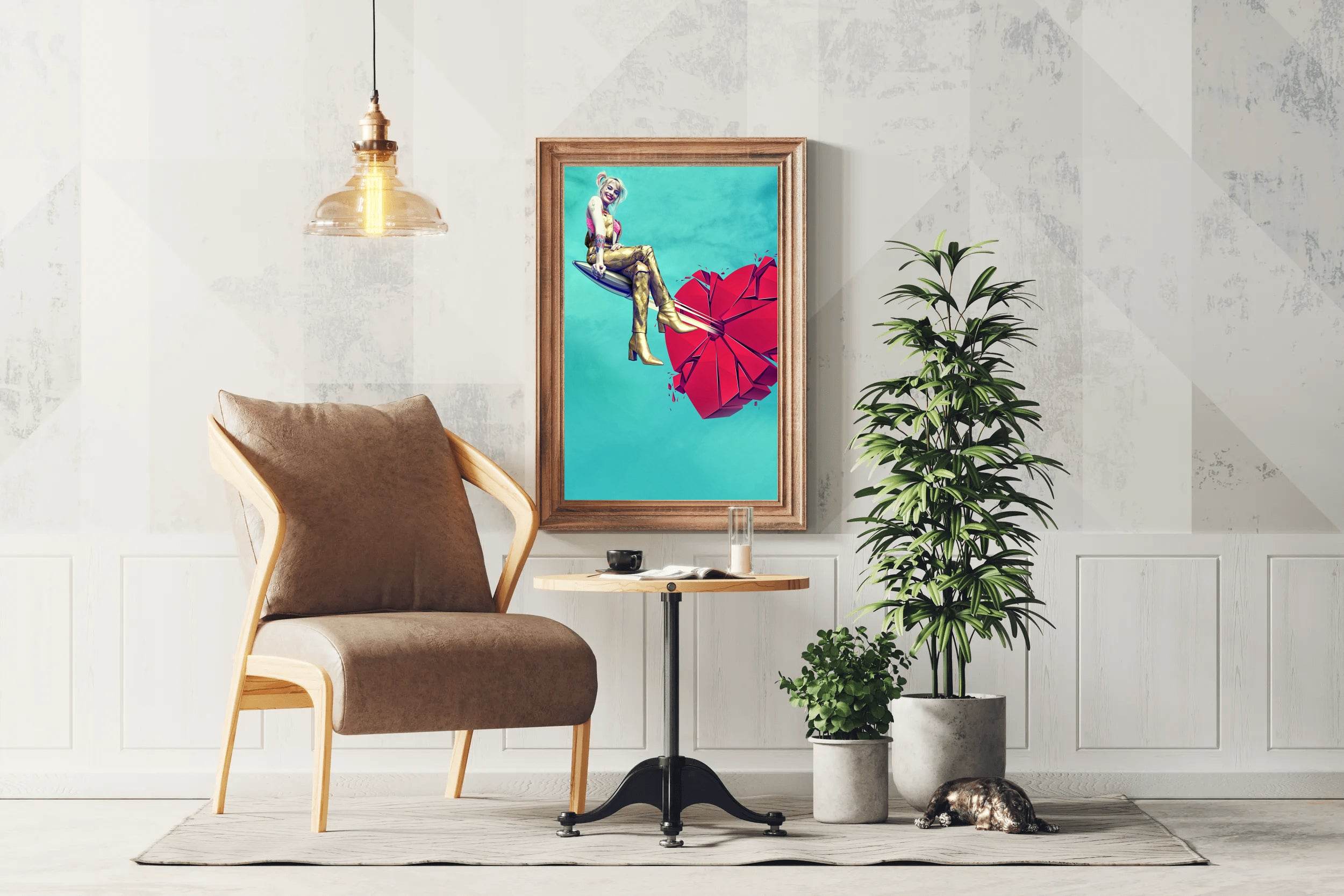 Harley Quinn A Broken Heart with Bullet Wall Art - beink online art store