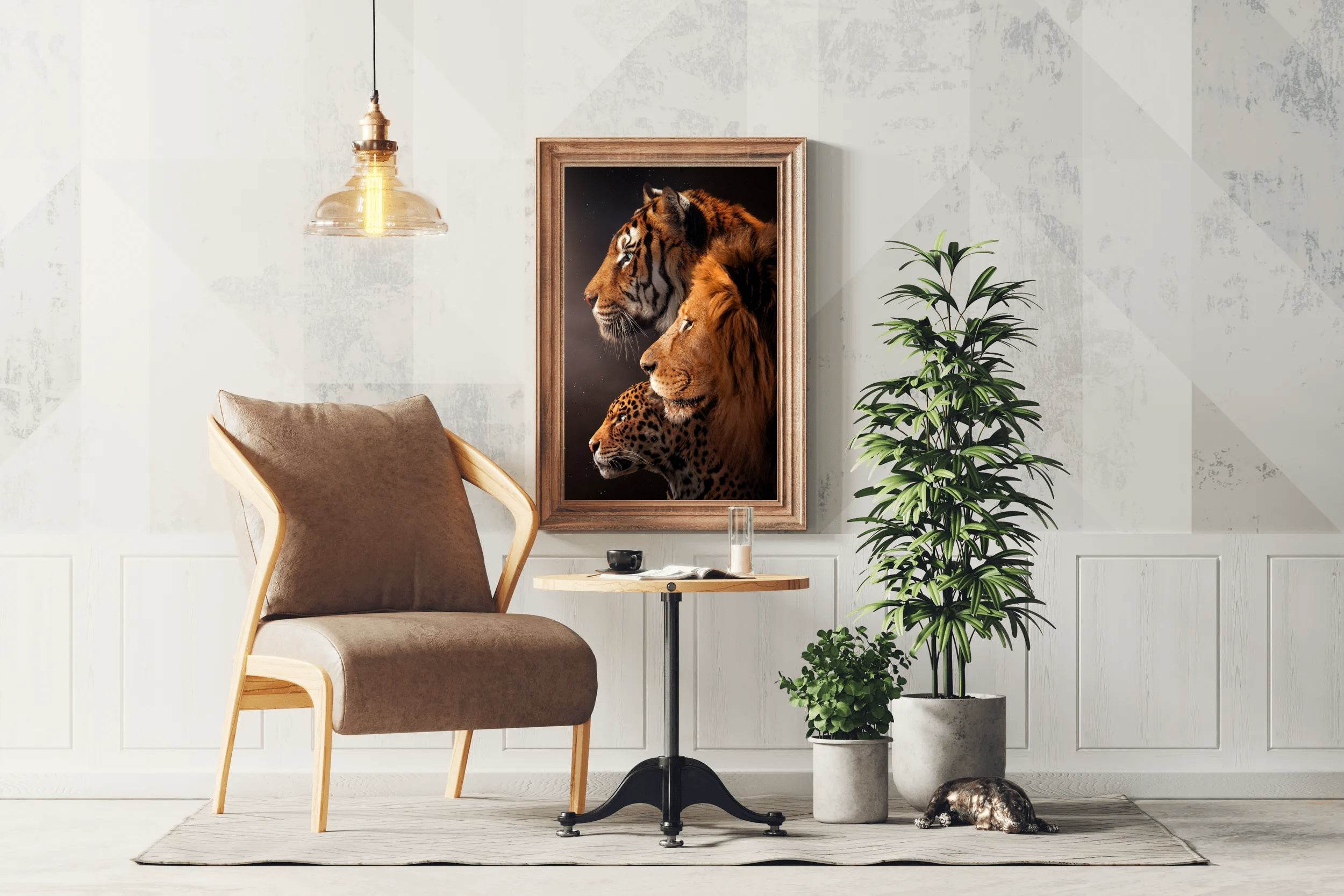 Tiger Lion Cheeta Face Picture Wall Art - beink online art store