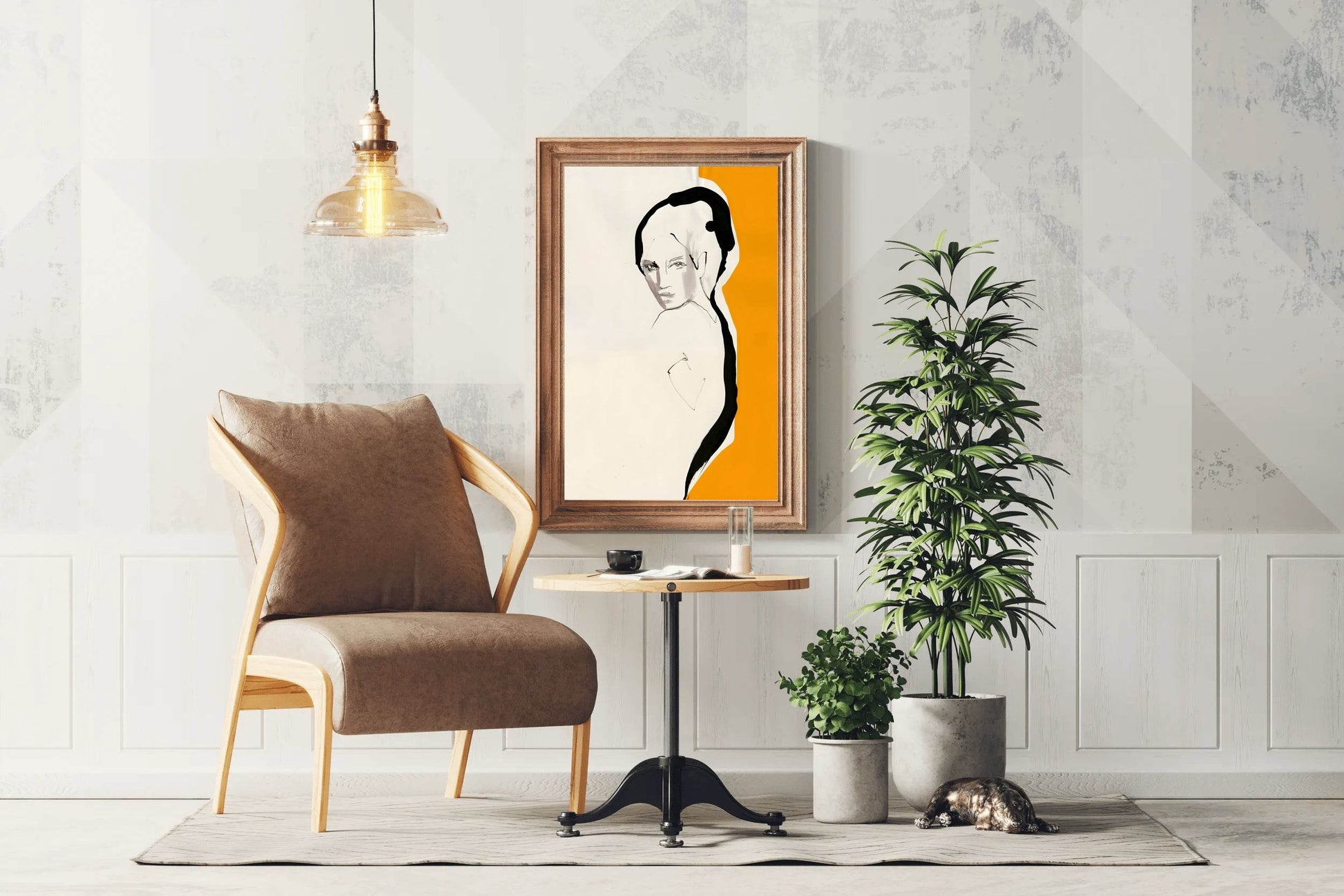 Minimalist Portrait of a Women Wall Art - beink online art store