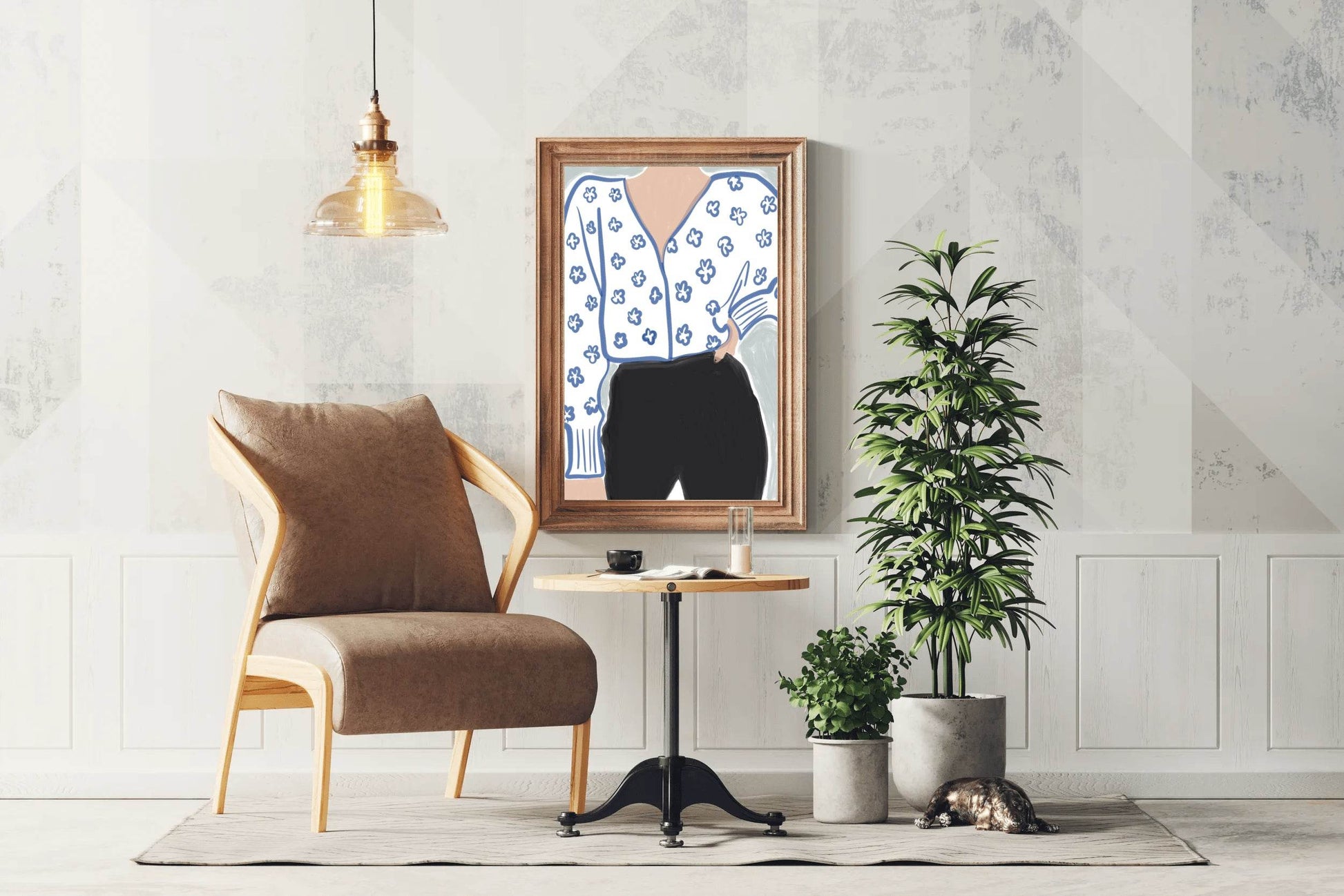 Classic Women Dress Painting Wall Art - beink online art store