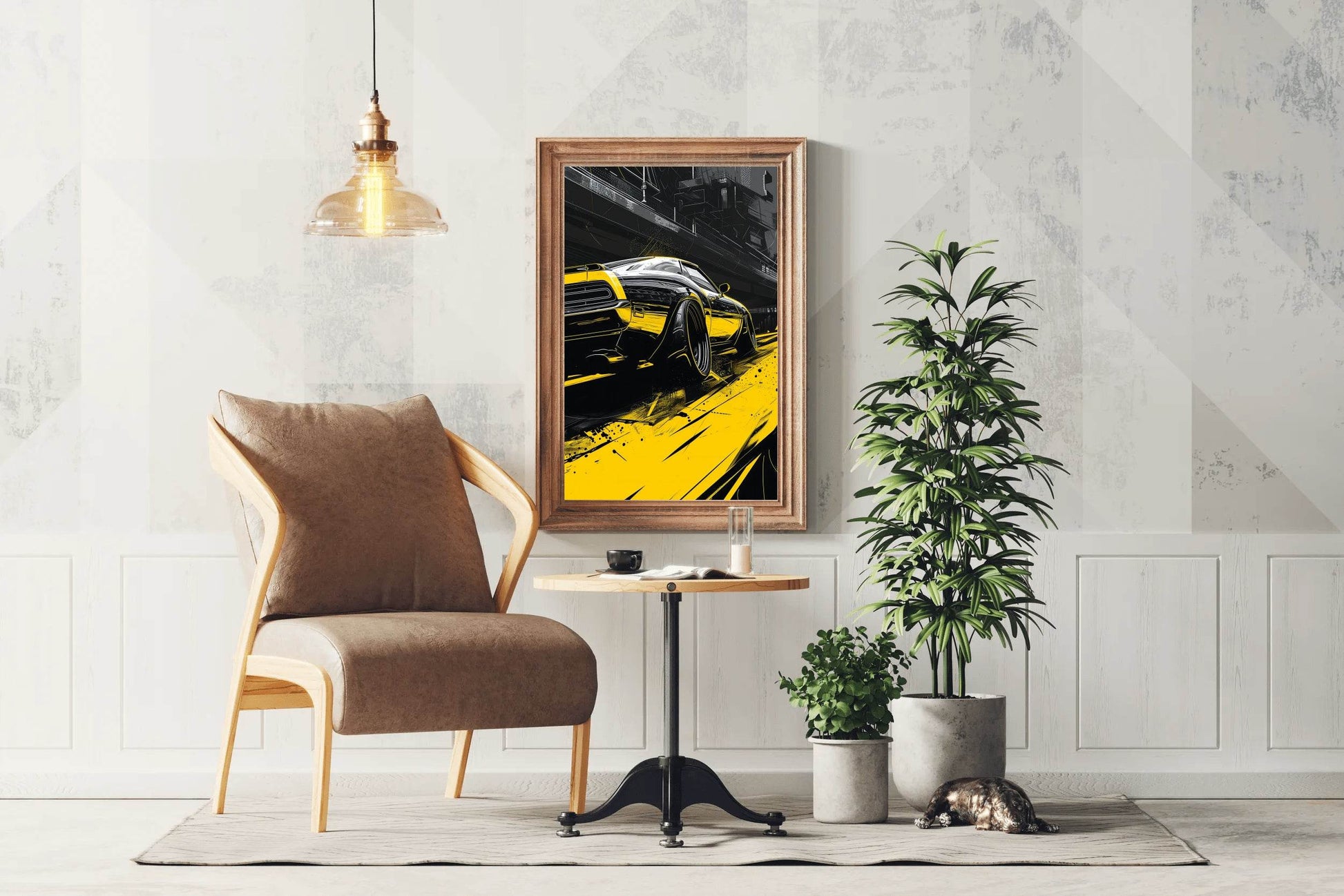 Mustang Yellow Wall Art - beink online art store