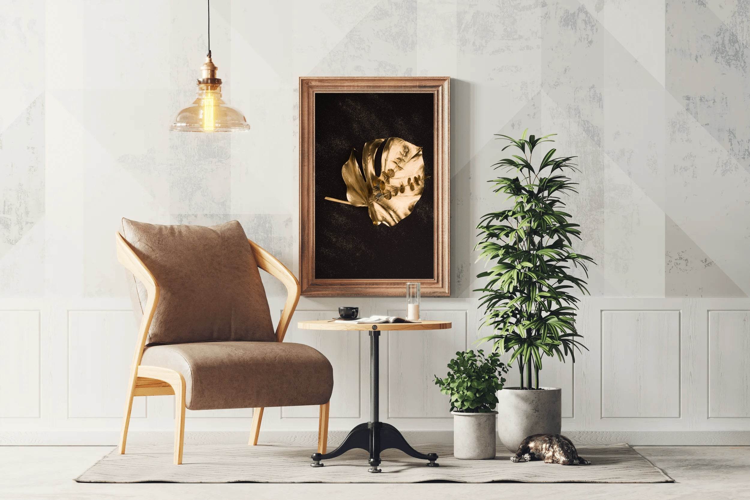 Master Flame Luxurious Black & Gold - beink online art store