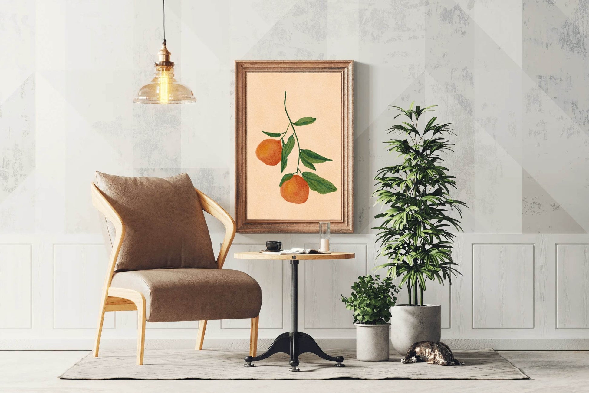 Fruit Tree Branch With Oranges Wall Art - beink online art store