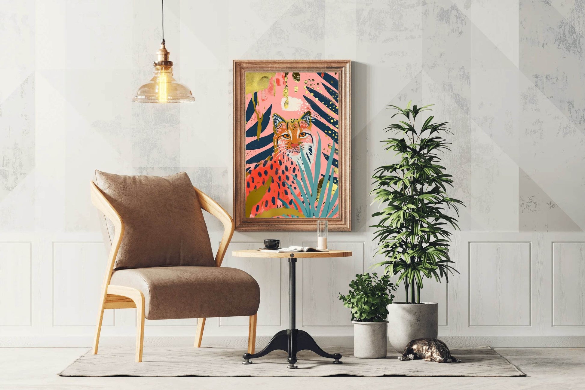 Oil Painting of Leopard in the Jungle - beink online art store