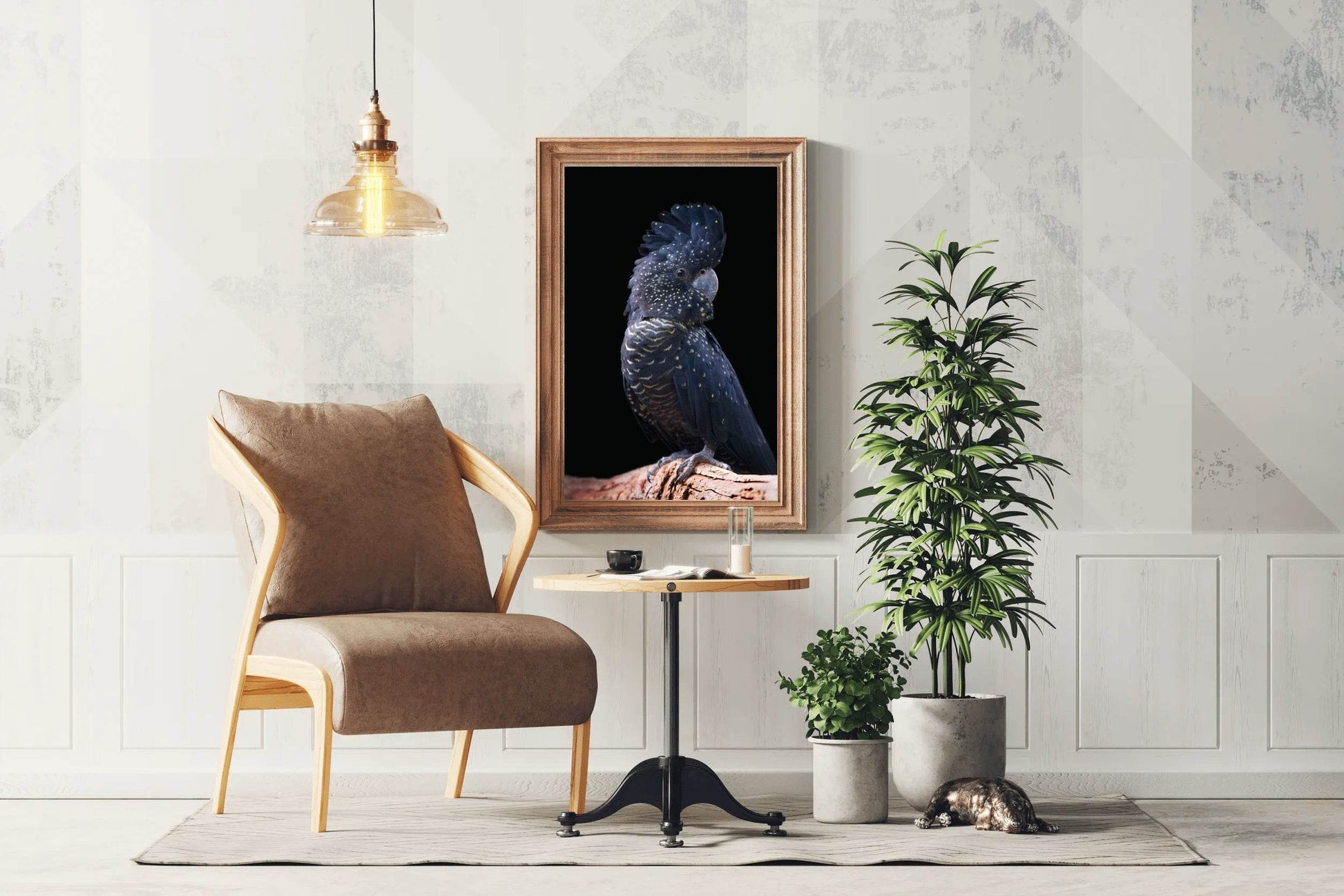 Red-Tailed Black Cockatoo Bird Wall Art - beink online art store