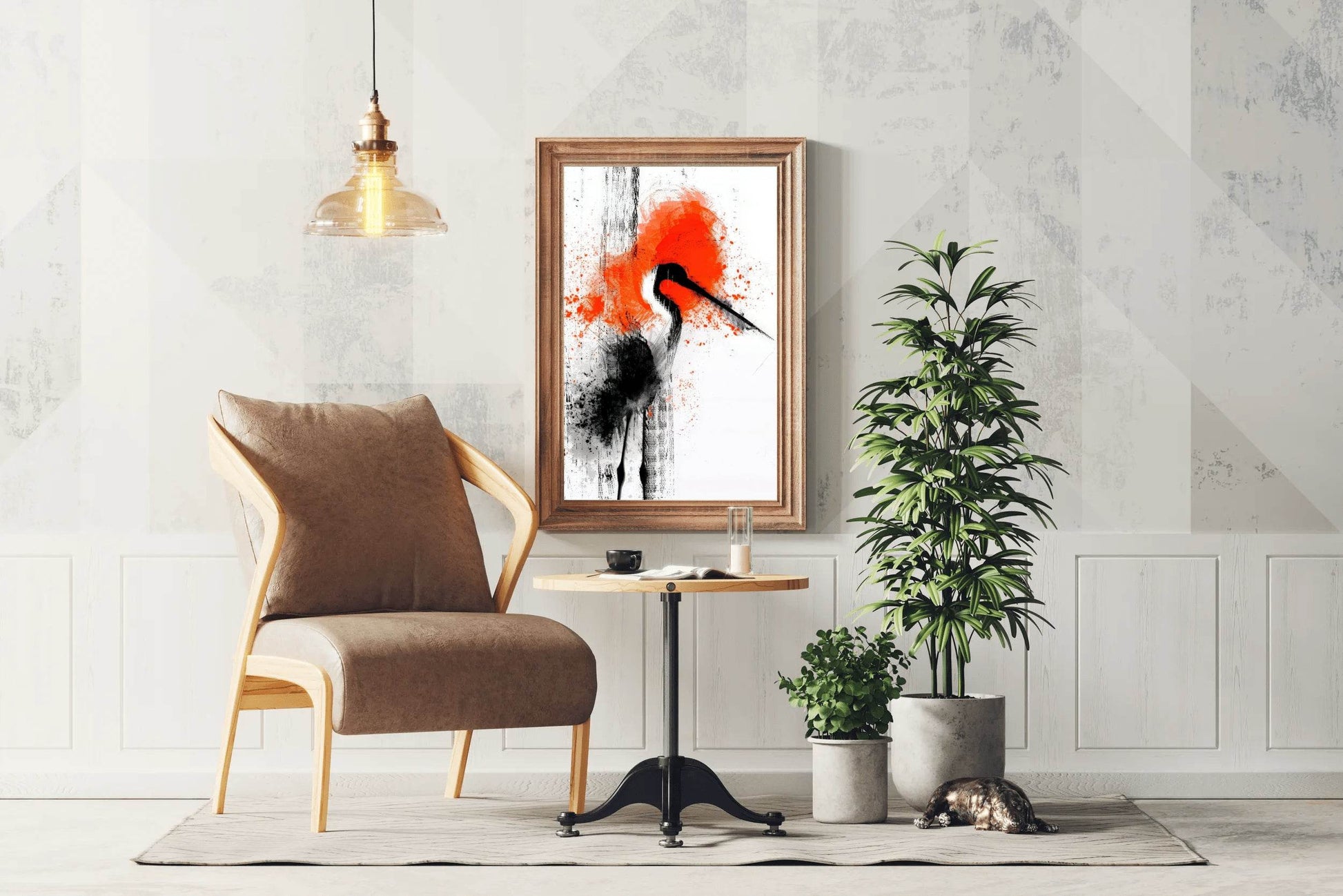 Stork Bird Oil Painting Wall Art - beink online art store