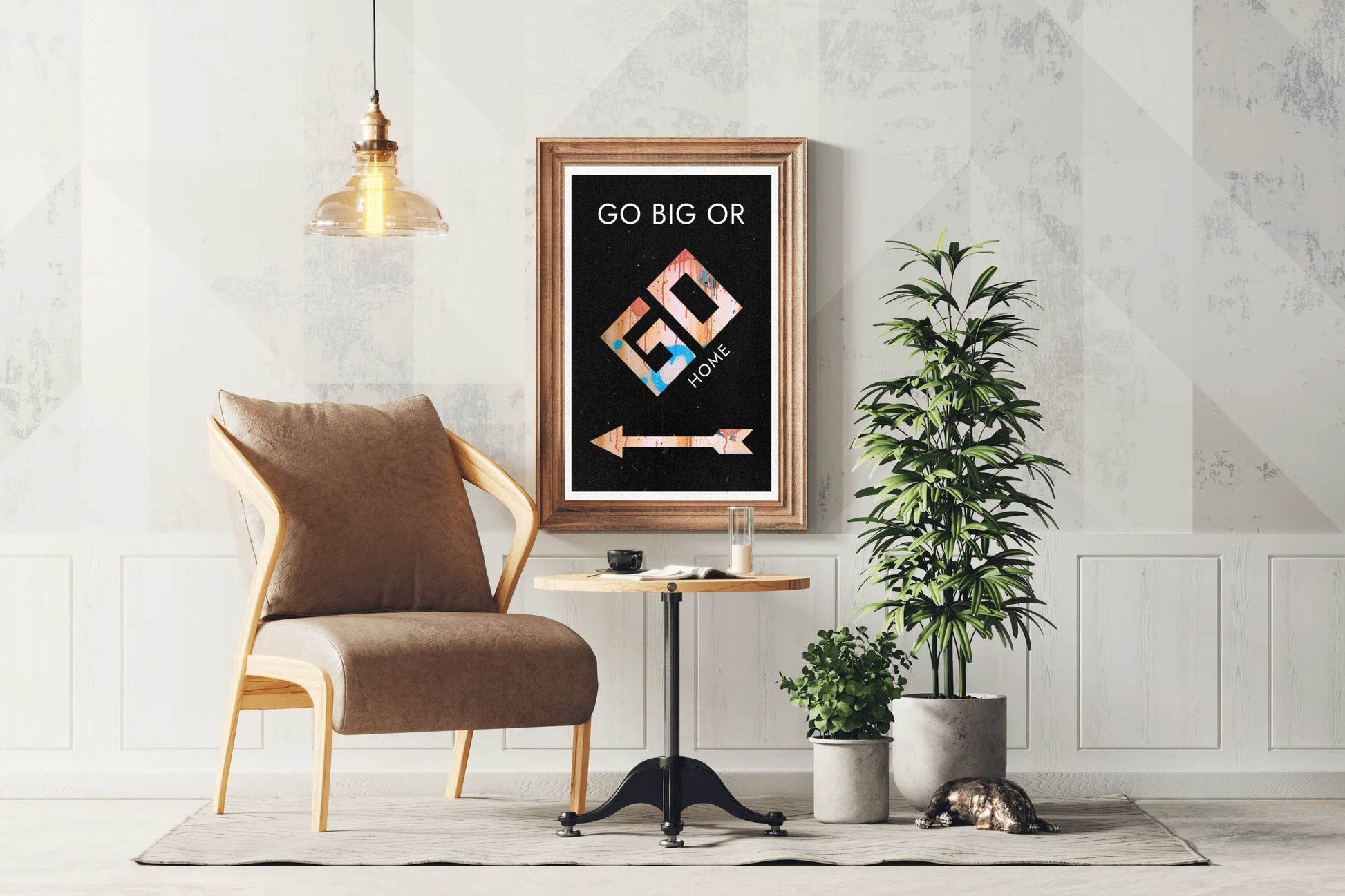 Go Big or Go Home Motivational Wall Art - beink online art store