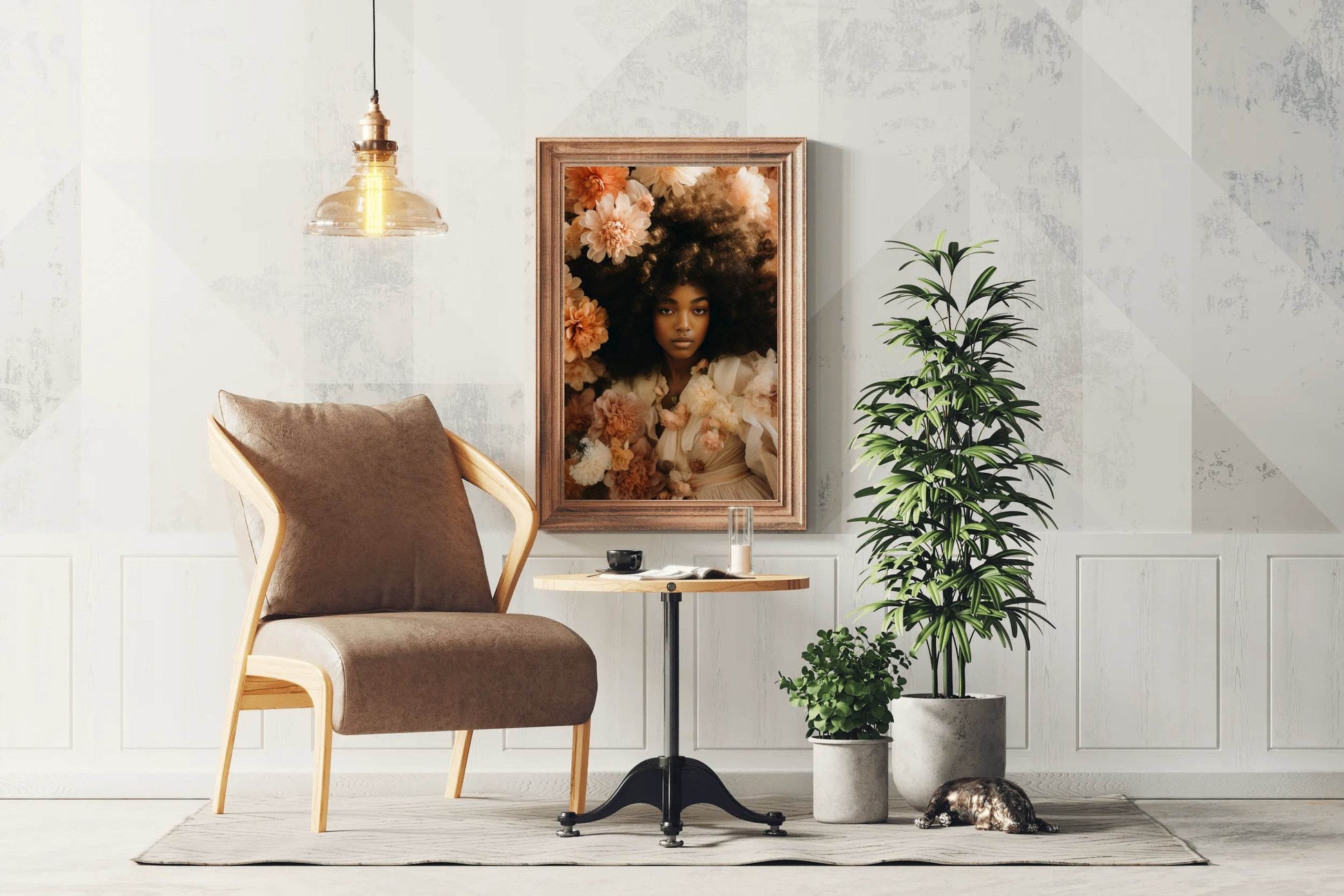 A Woman Among Flowers Wall Art - beink online art store