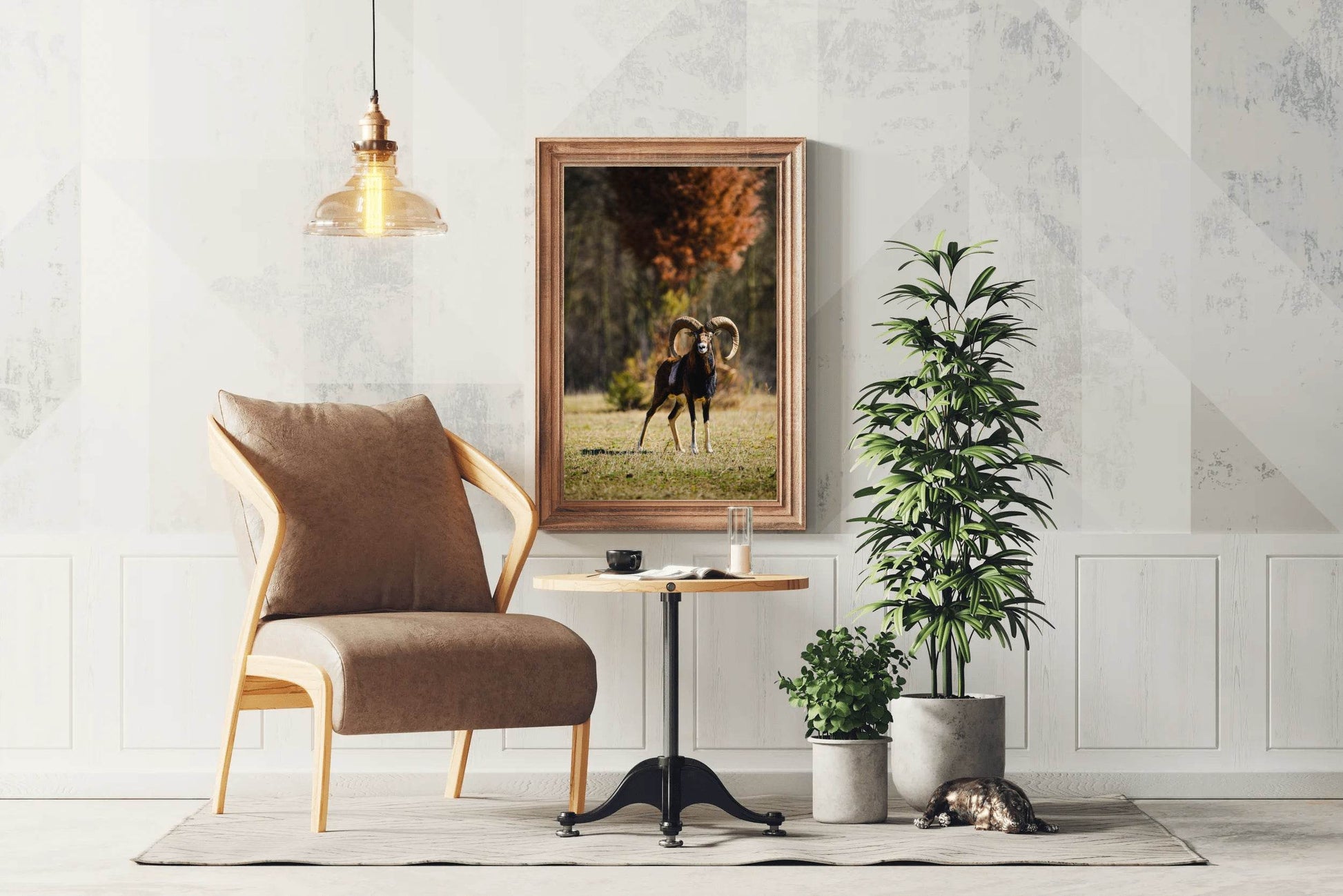 European Mouflon Animal Wall Art - beink online art store