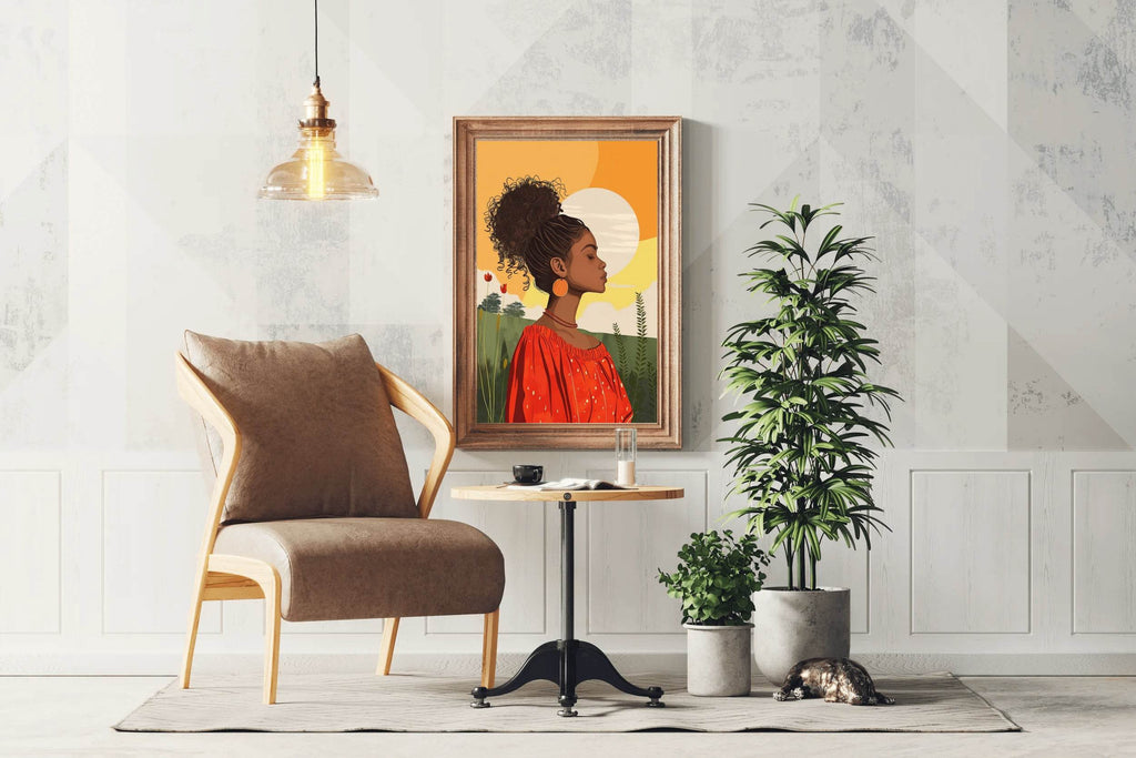African Girl in Nature Wall Art - beink online art store