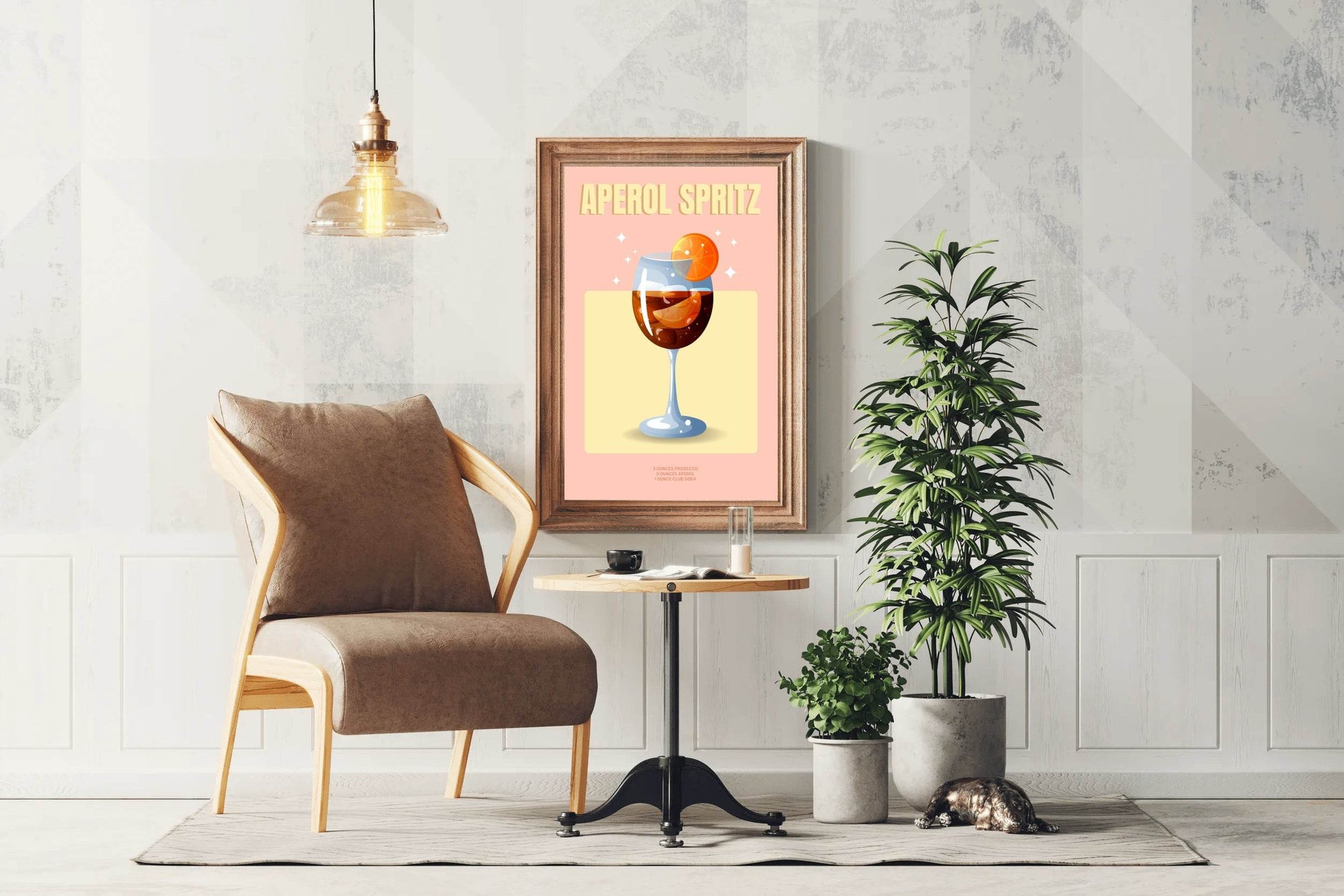 Orange Carbonated Cocktail Wall Art - beink online art store