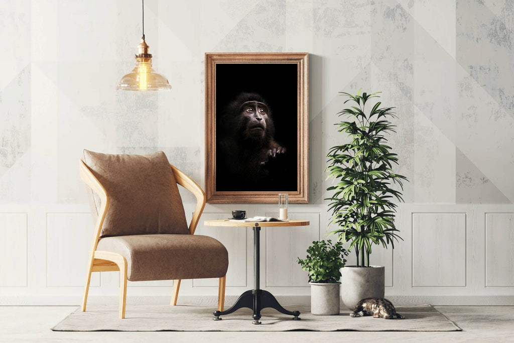 Black Monkey Animal Wall Art - beink online art store