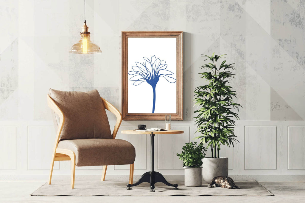 Blue Agapanthus Wall Art - beink online art store
