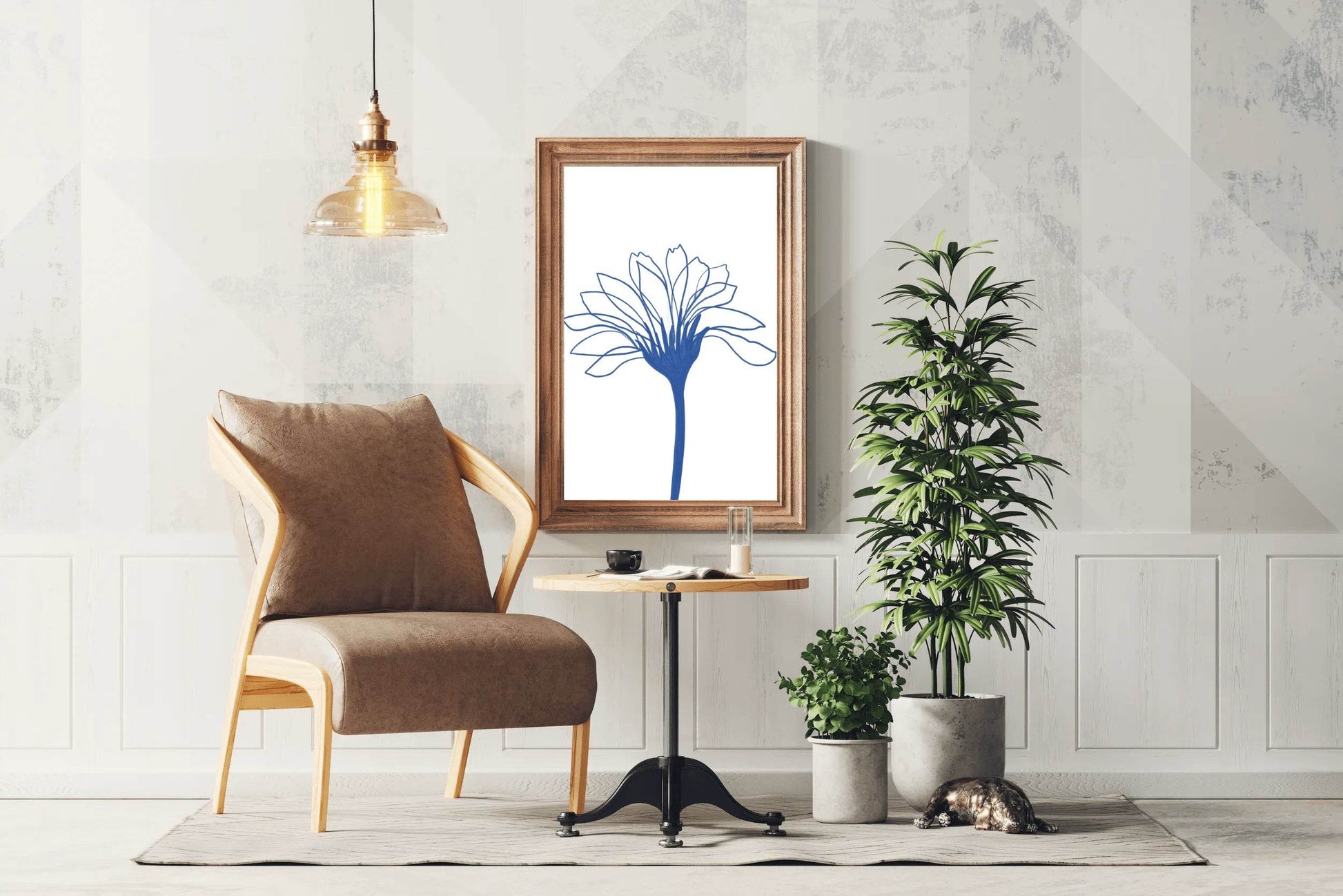 Blue Agapanthus Wall Art - beink online art store
