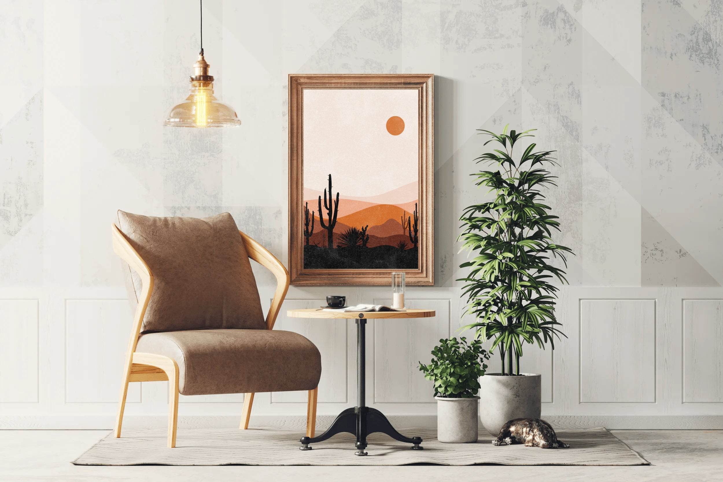 Warm Toned Desert landscape ArtWork - beink online art store