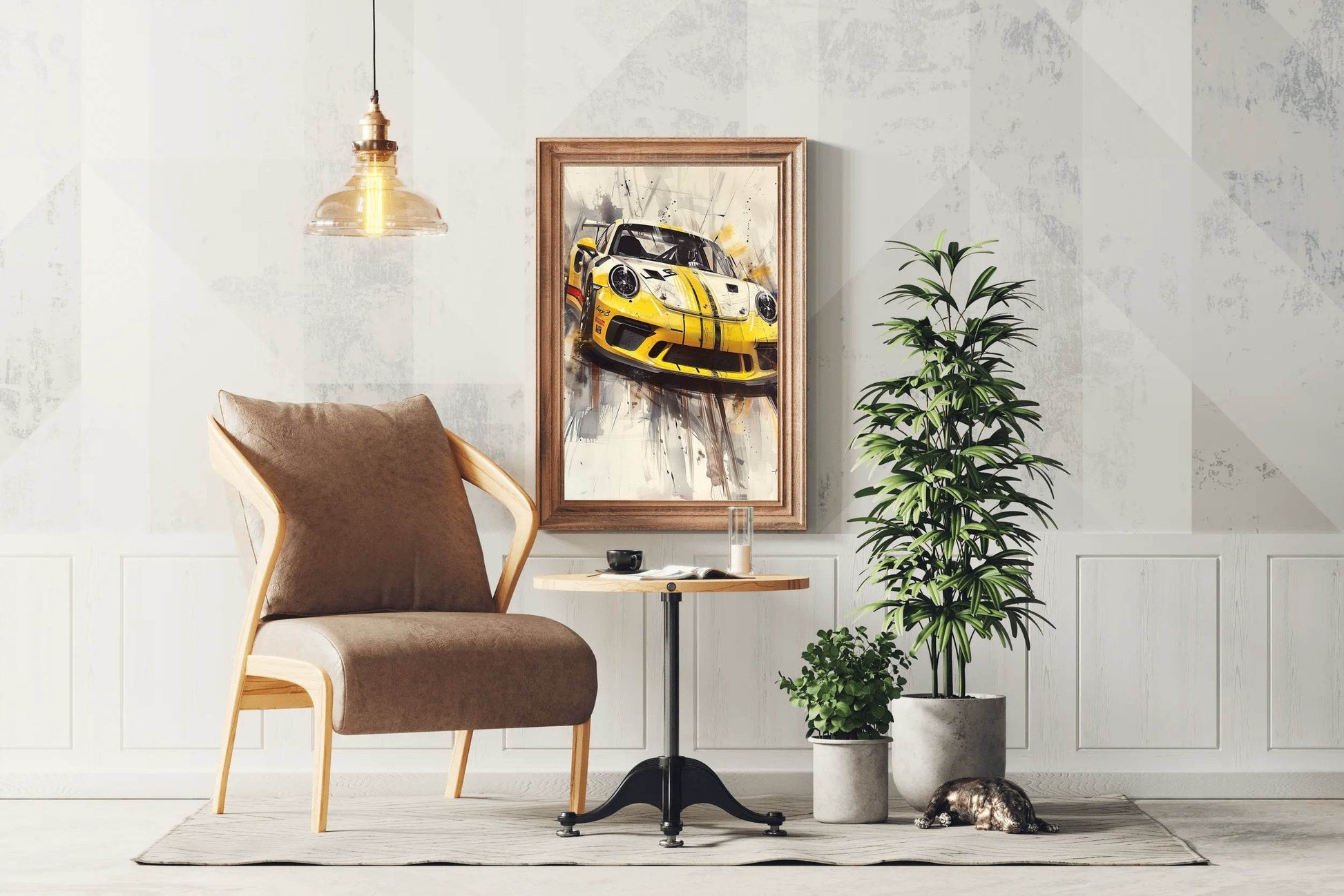Porsche GT3 RS Naranja Wall Art - beink online art store