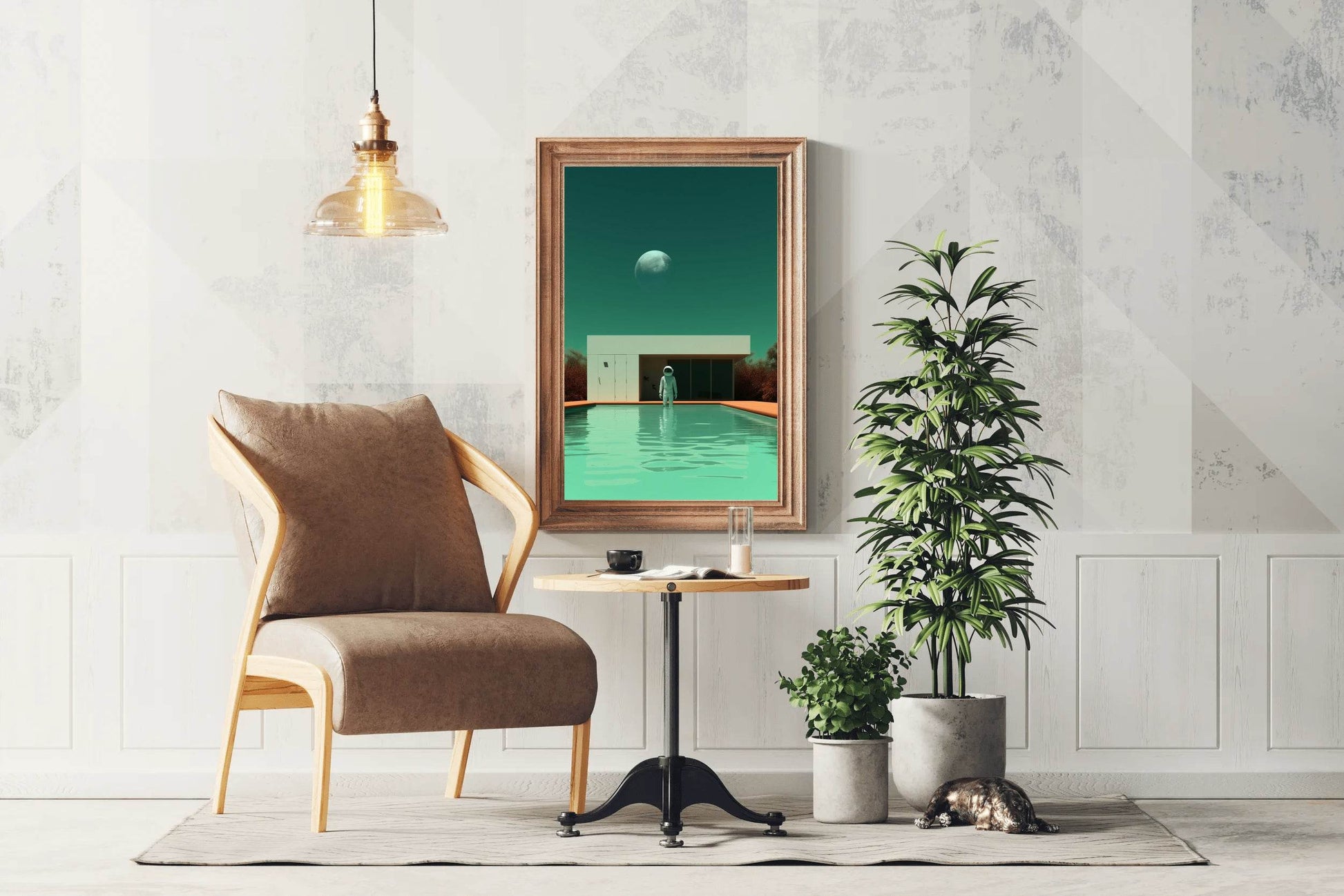 Astronaut diving in swimming pool Wall Art - beink online art store