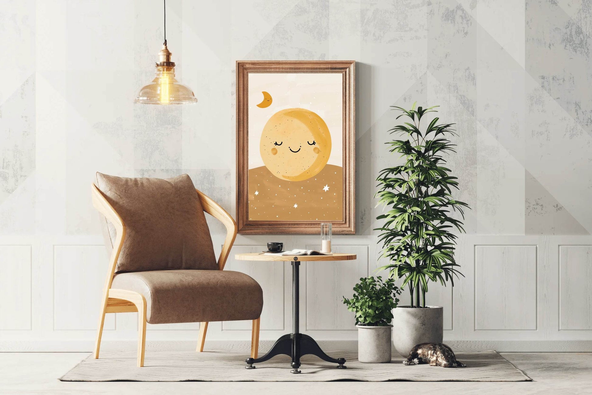 Illustration of Sleeping Cartoonish Sun - beink online art store