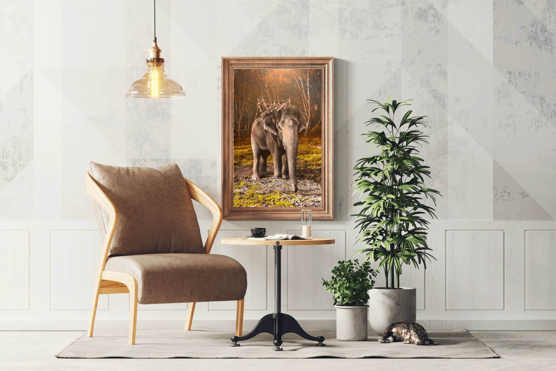 Indian Elephant Animal Wall Art - beink online art store