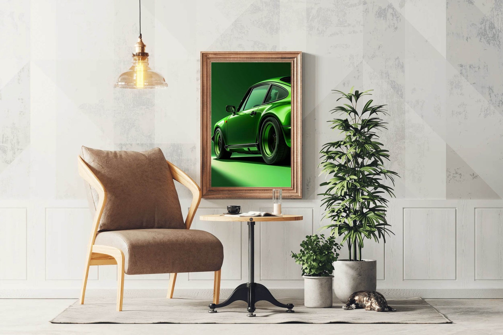 Porsche Carrera Coupe Green Wall Art - beink online art store