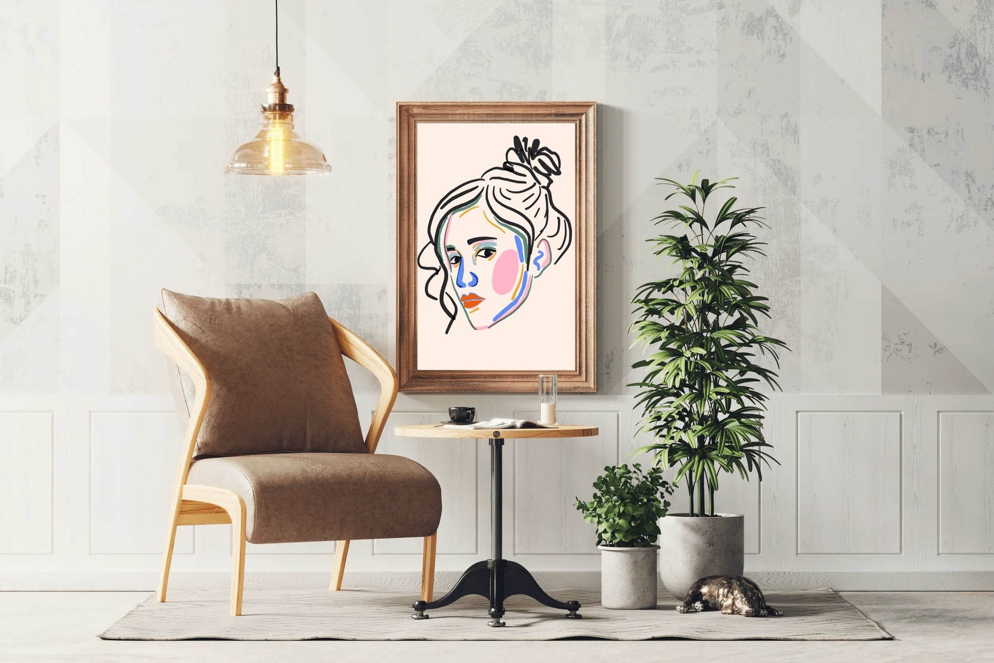 Colorful Portrait of A Woman Wall Art - beink online art store