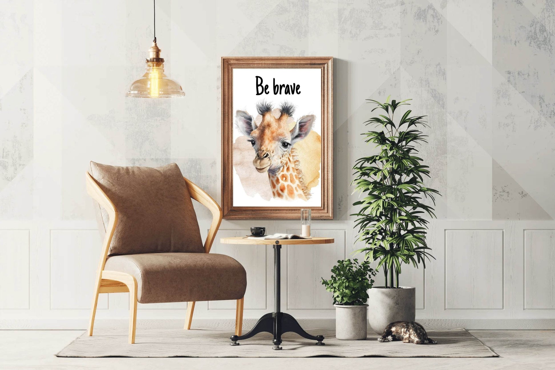 Beautiful Giraffe in Watercolor Style - beink online art store