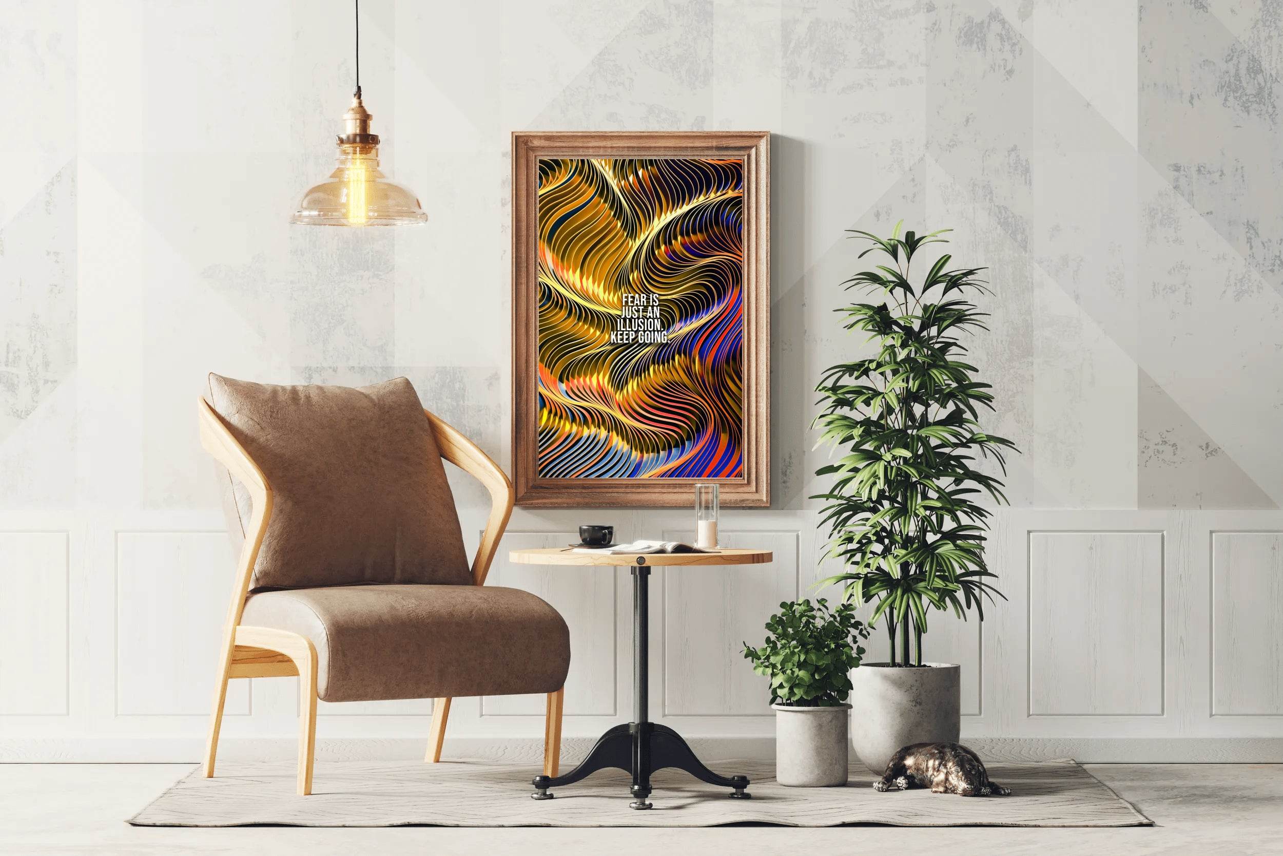 Fear is Illusion Motivational Wall Art - beink online art store