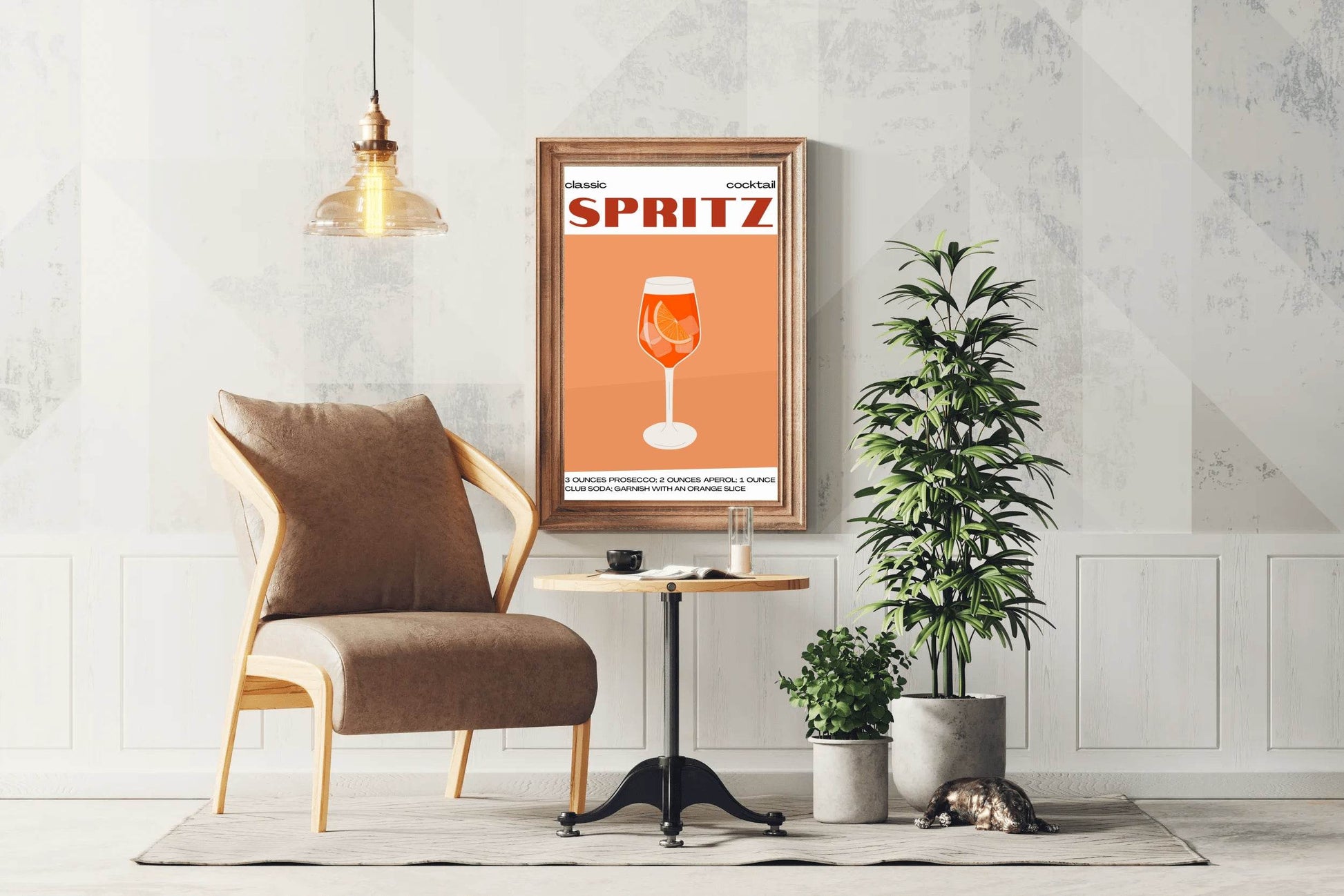 Spritz Cocktail In Glass Wall Art - beink online art store