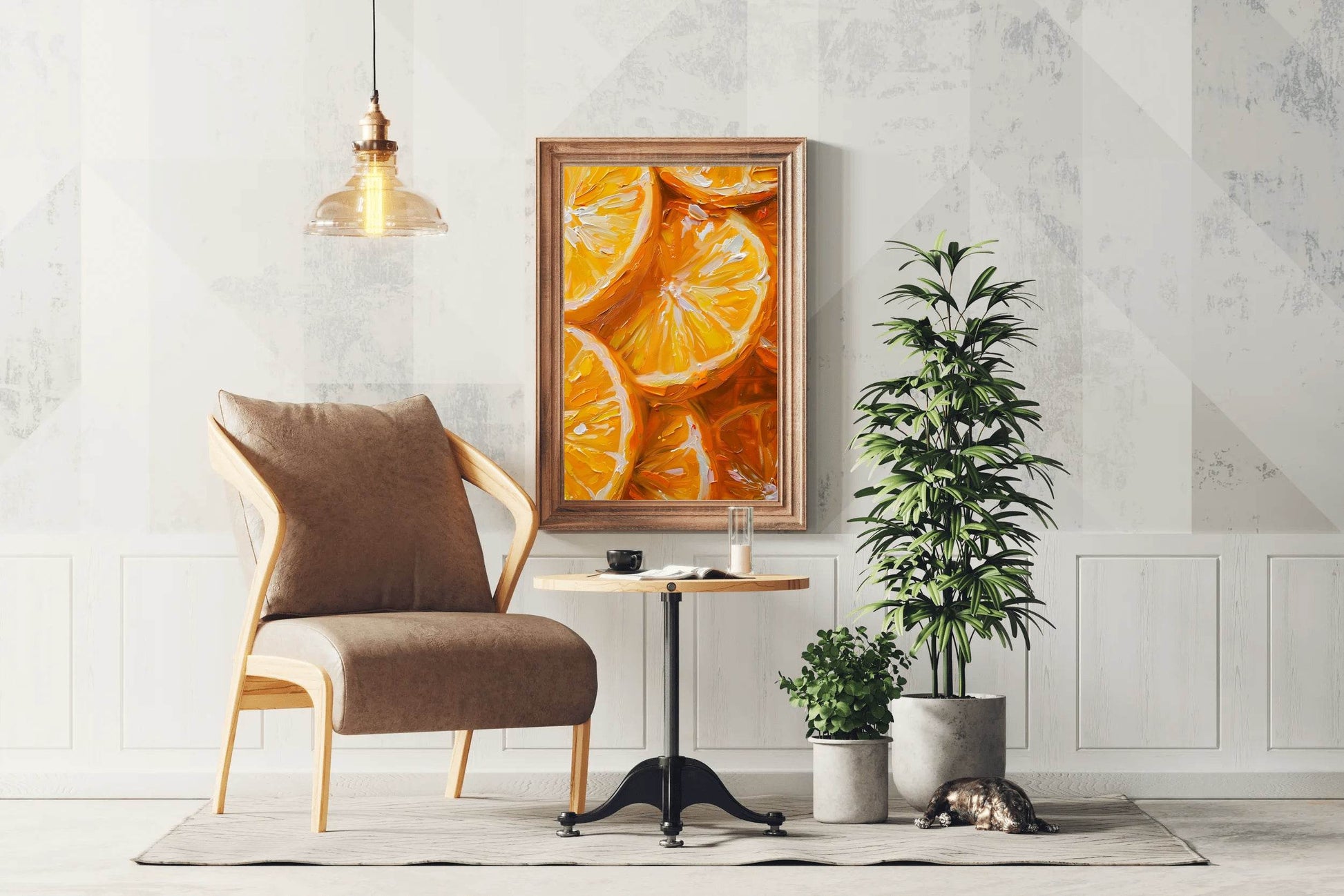 Vibrant Orange Wedges Wall Art - beink online art store