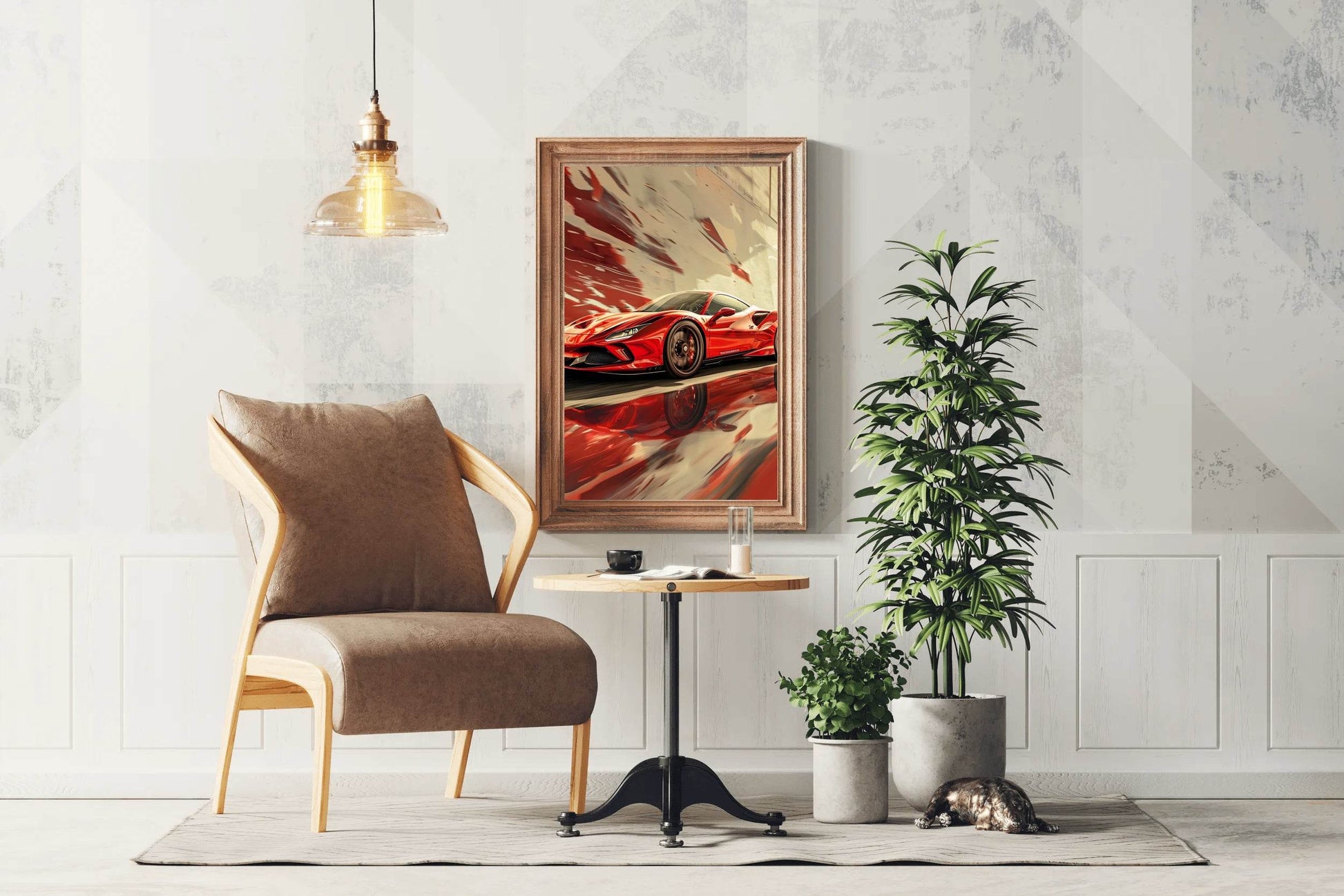 Red Ferrari F8 Wall Art - beink online art store