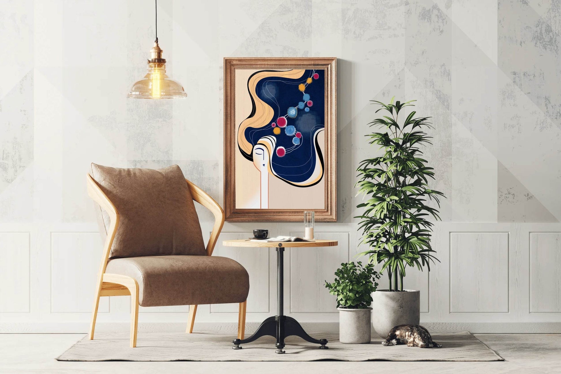 Women Thoughts Geometric Idealization Abstract Wall Art - beink online art store
