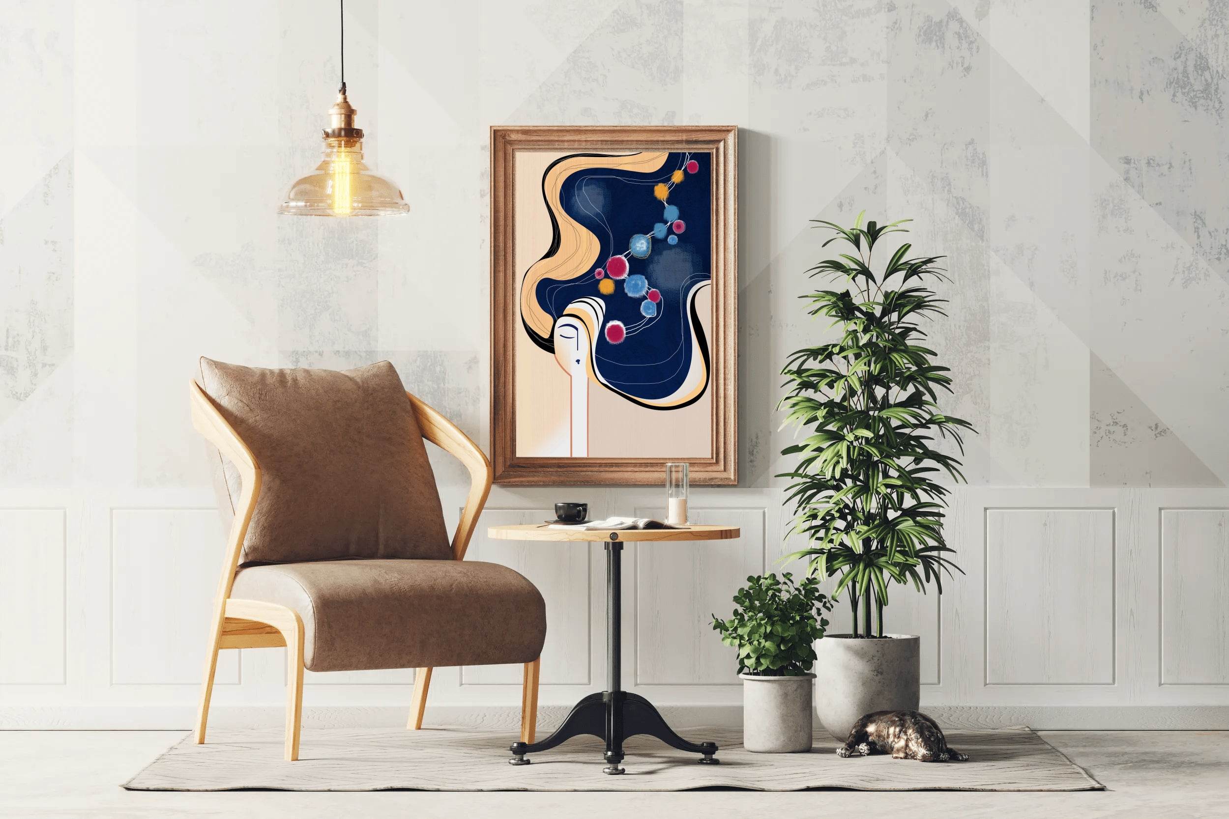 Women Thoughts Geometric Idealization Abstract Wall Art - beink online art store