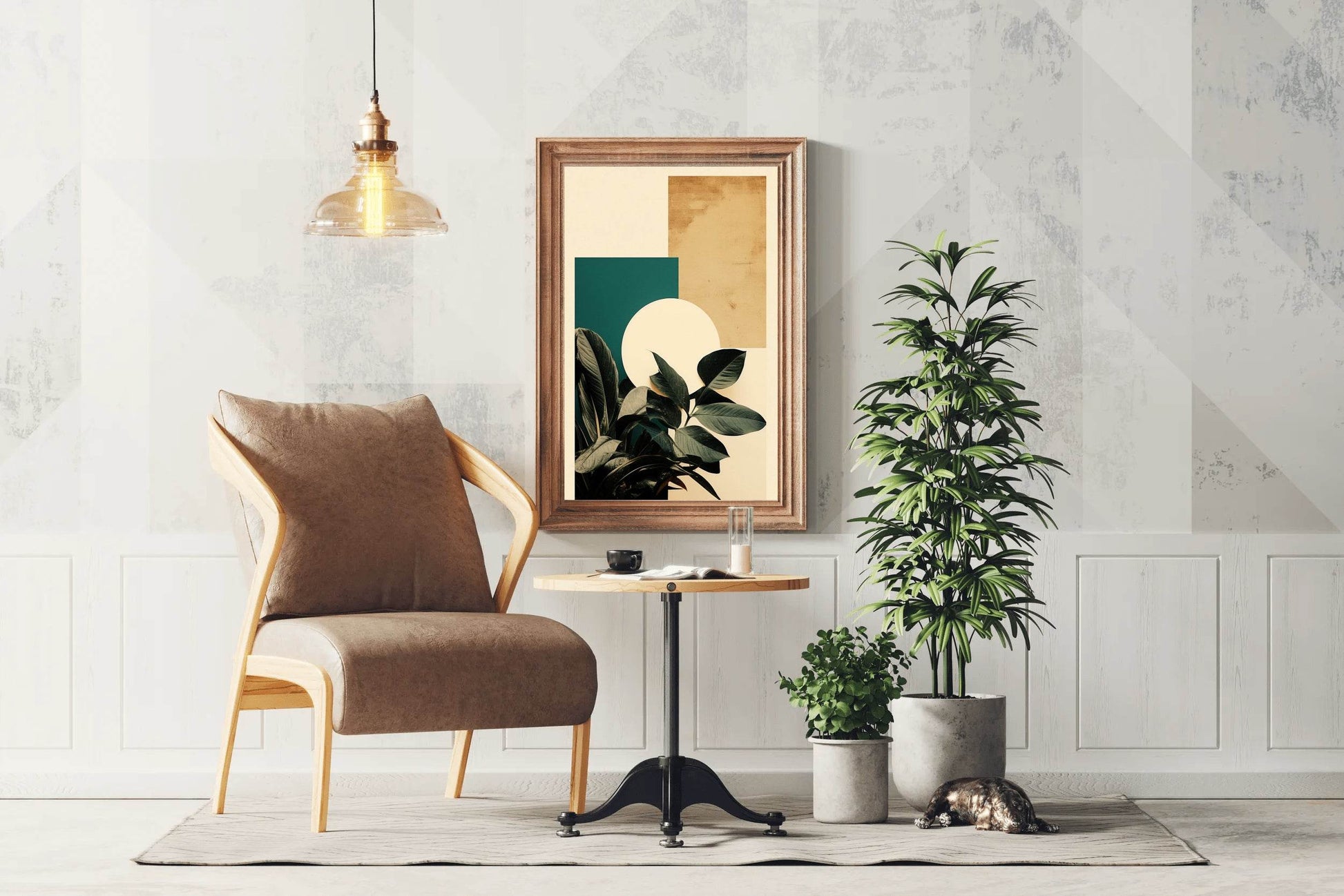 Modern Leaves Abstract Wall Art - beink online art store