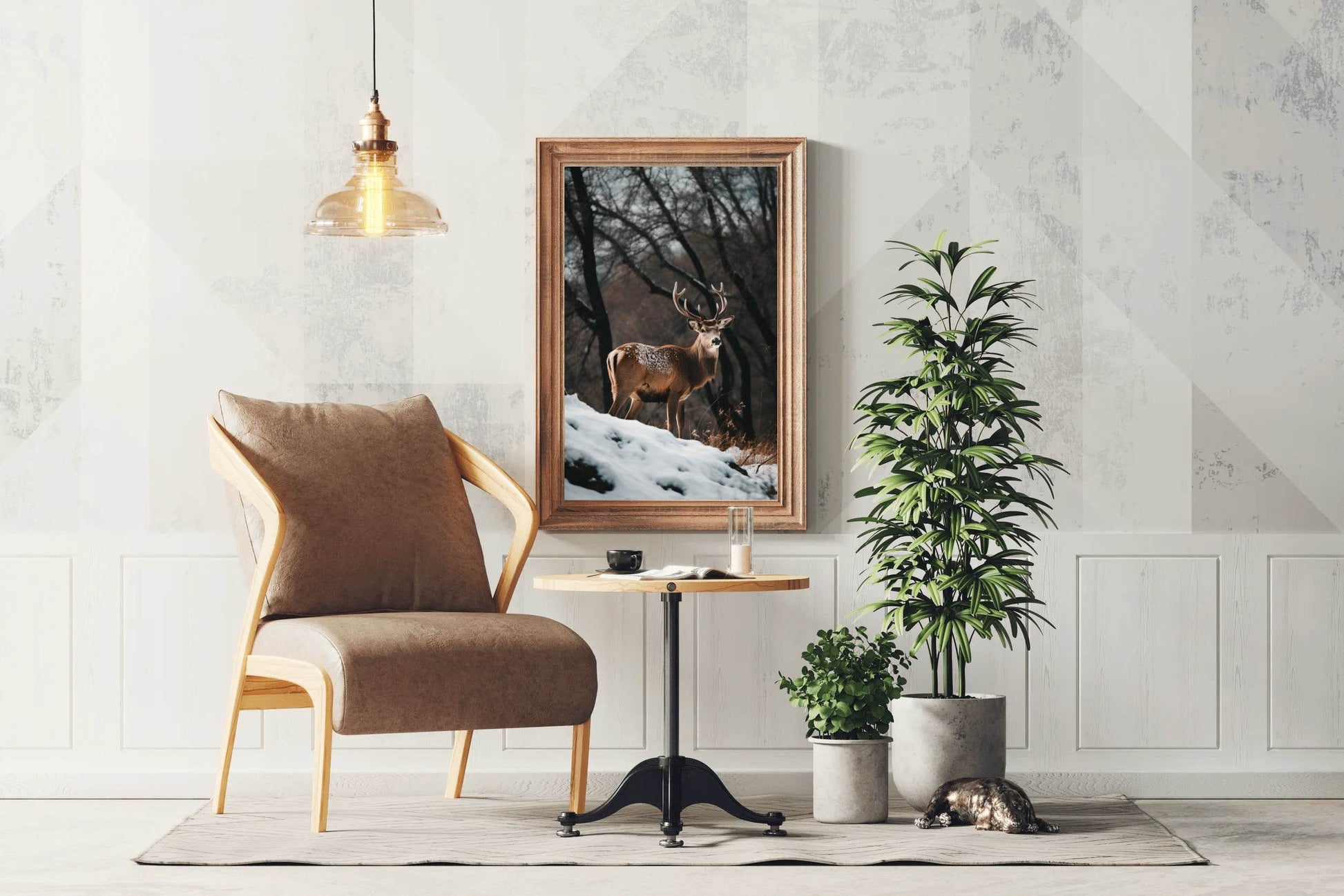 Bactrian Deer Animal Wall Art - beink online art store
