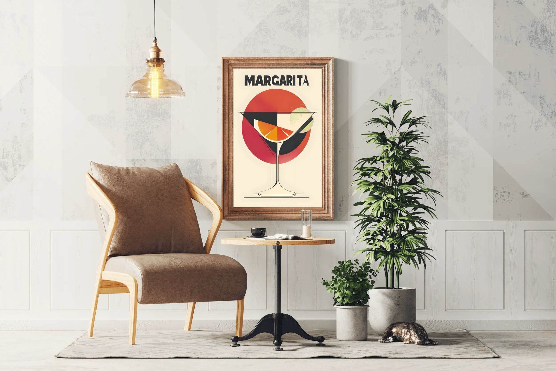 Red Margarita Cocktail Wall Art - beink online art store