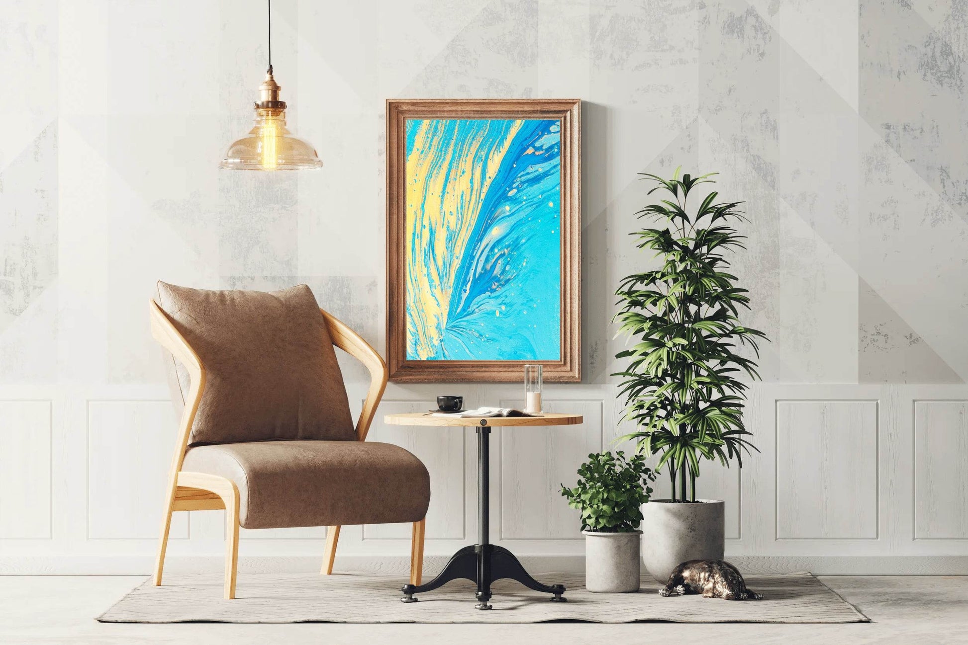 Water Waves Abstract Wall Art - beink online art store