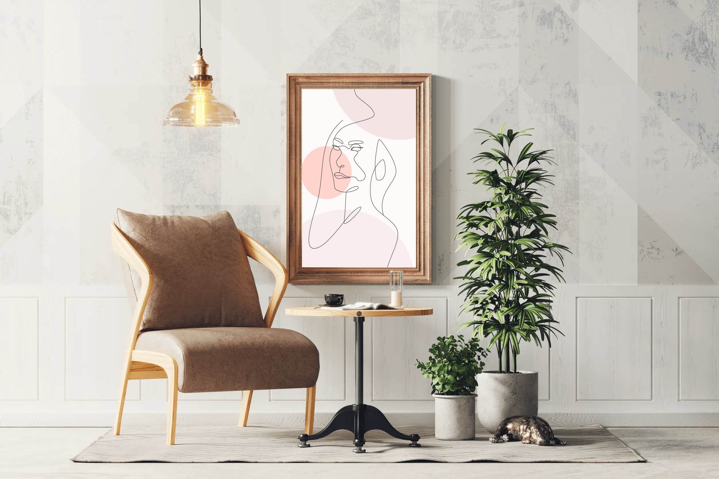 Sad Woman's Face Wall Art - beink online art store