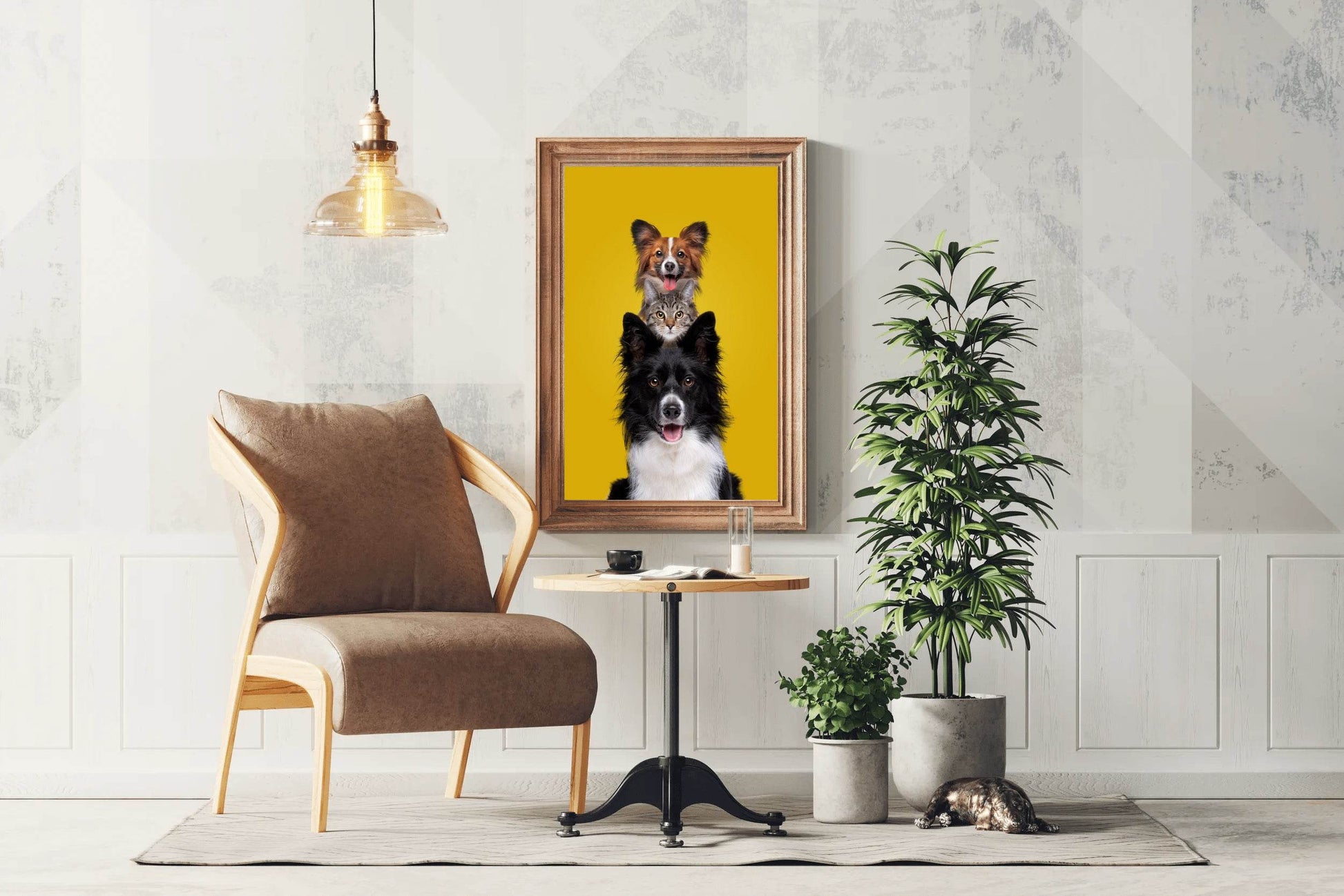 Cute Cat and Dogs Animal Wall Art - beink online art store