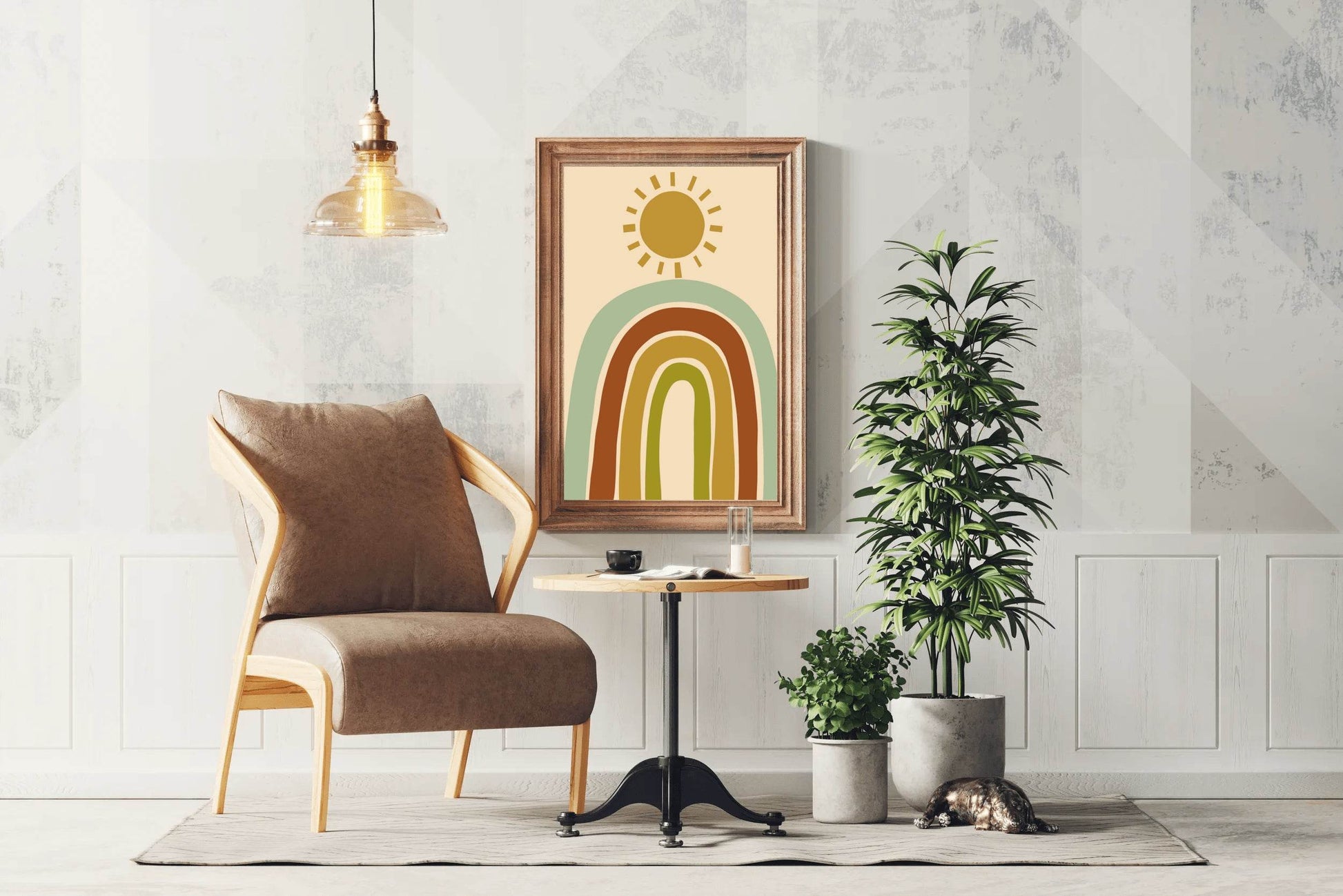 Abstract Rainbow with Sunshine ArtWork - beink online art store