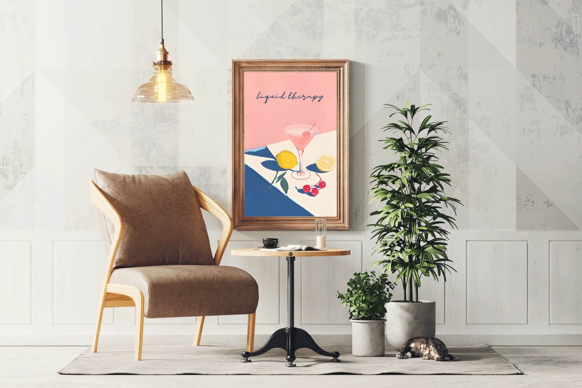 Lemon Espresso Cocktail Wall Art - beink online art store