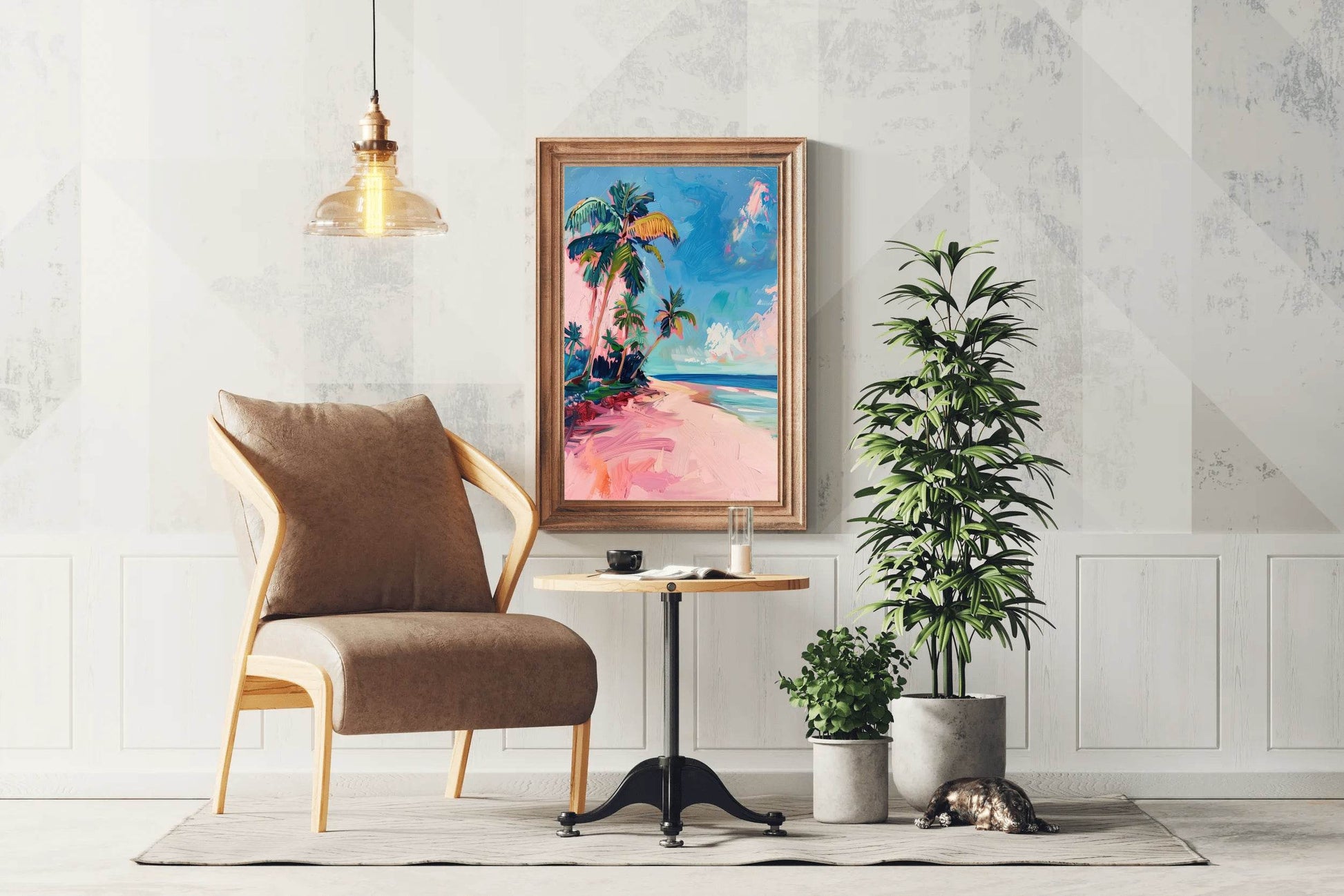 Watercolor Painting Of The Beach Wall Art - beink online art store