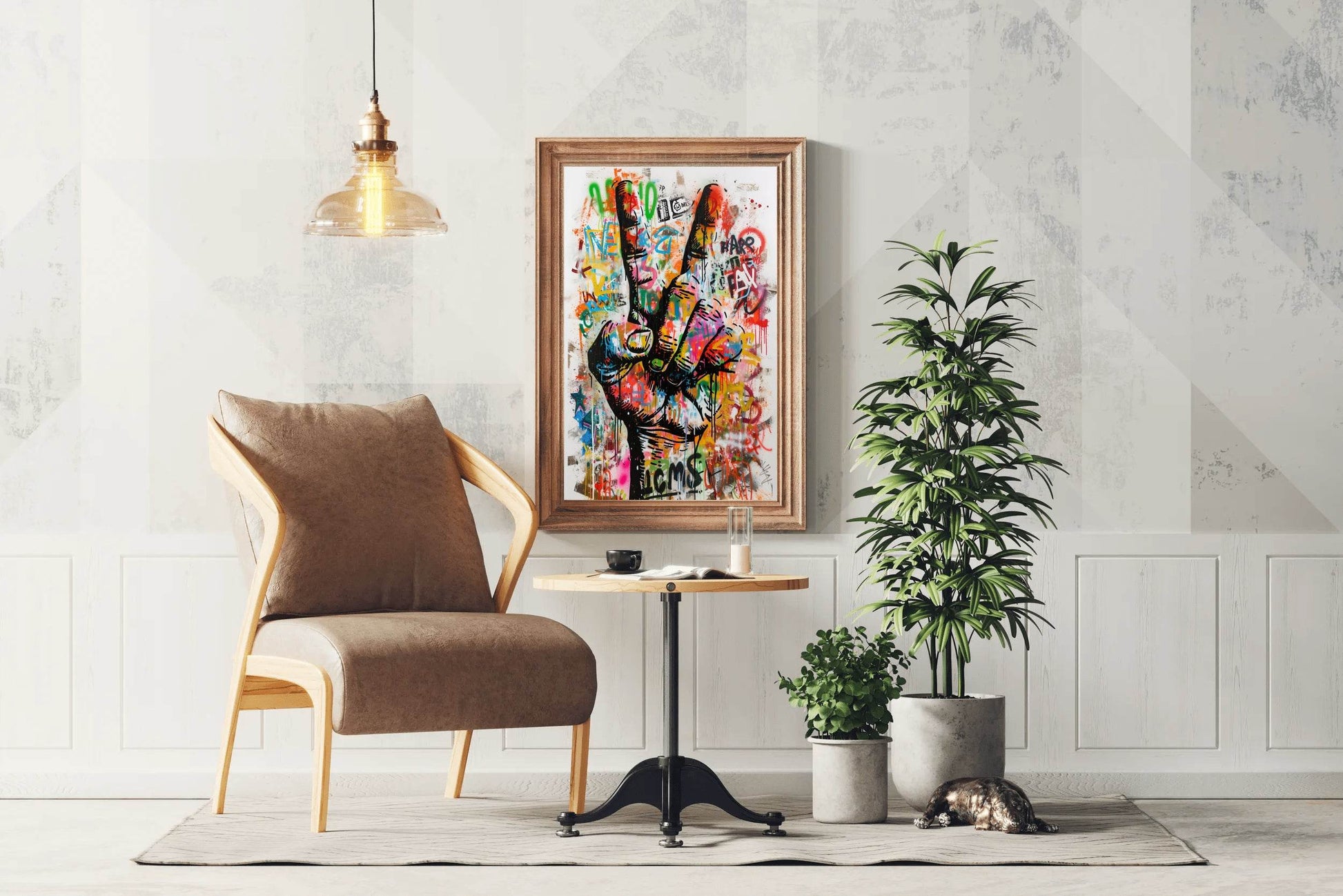 Graffiti Peace Sign Wall Art - beink online art store