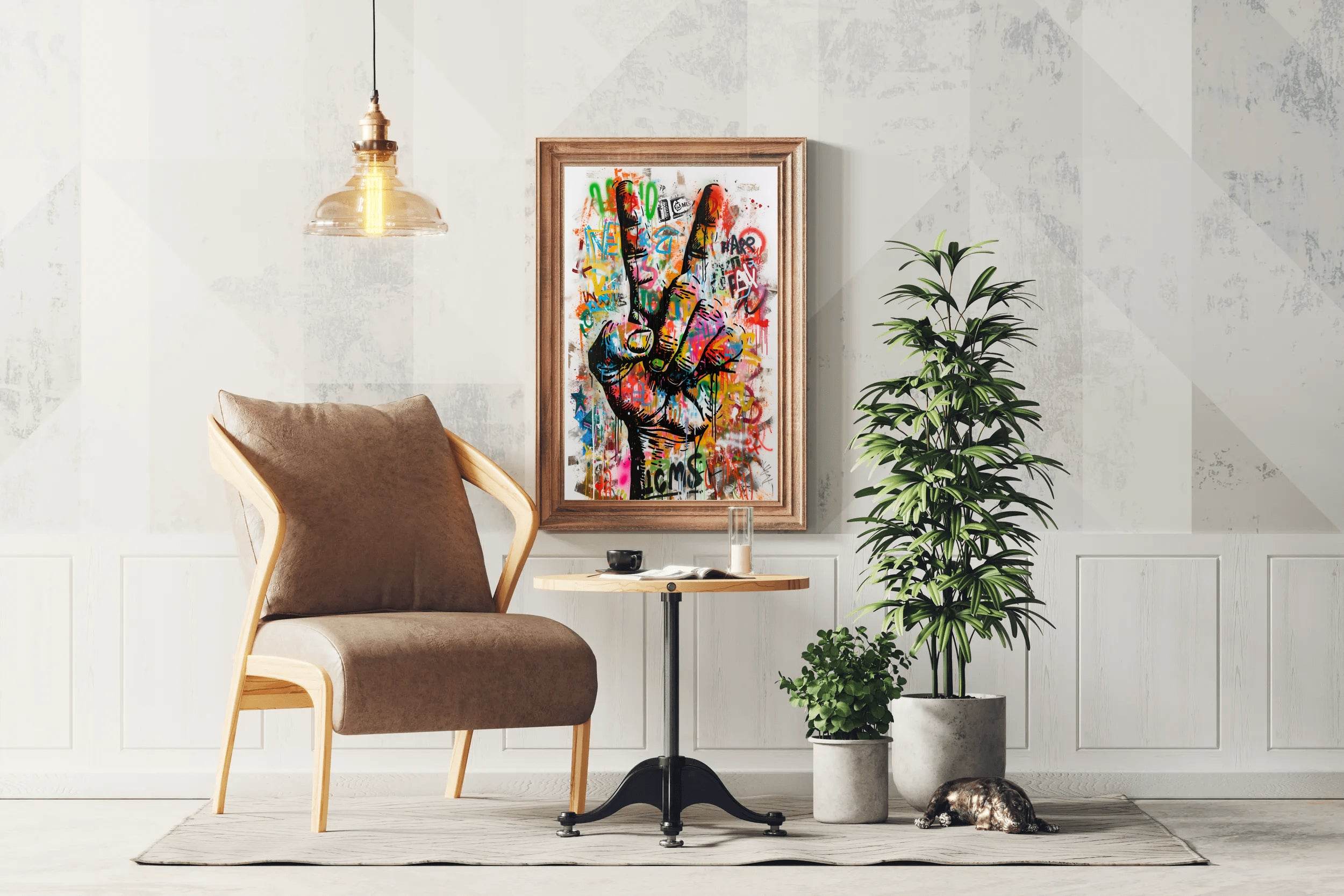 Graffiti Peace Sign Wall Art - beink online art store