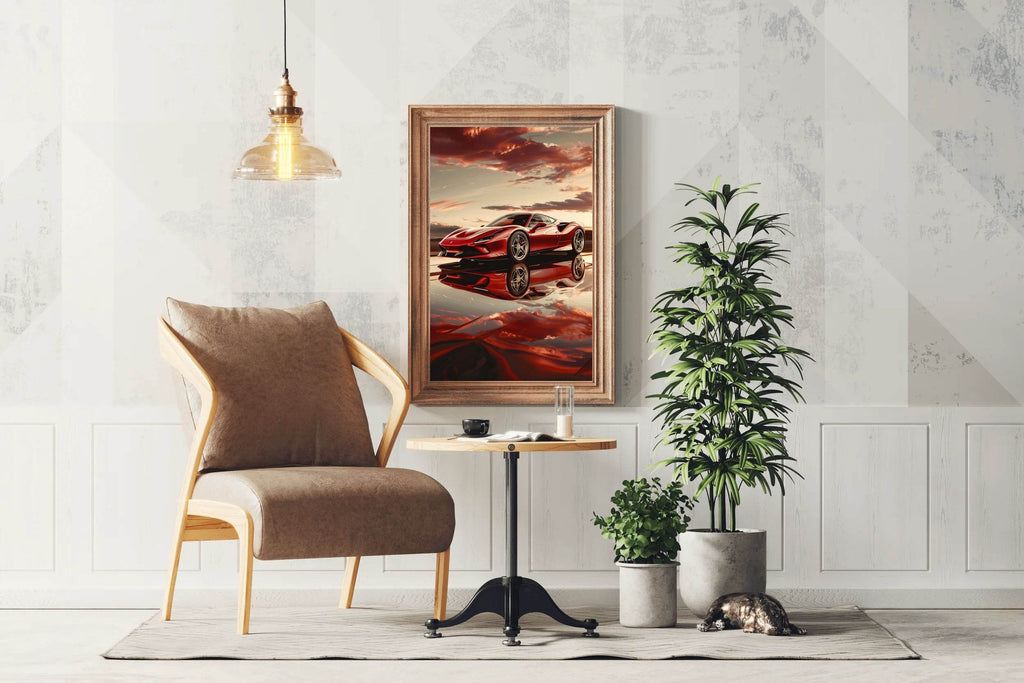 Ferrari F8 Red Sport Wall Art - beink online art store