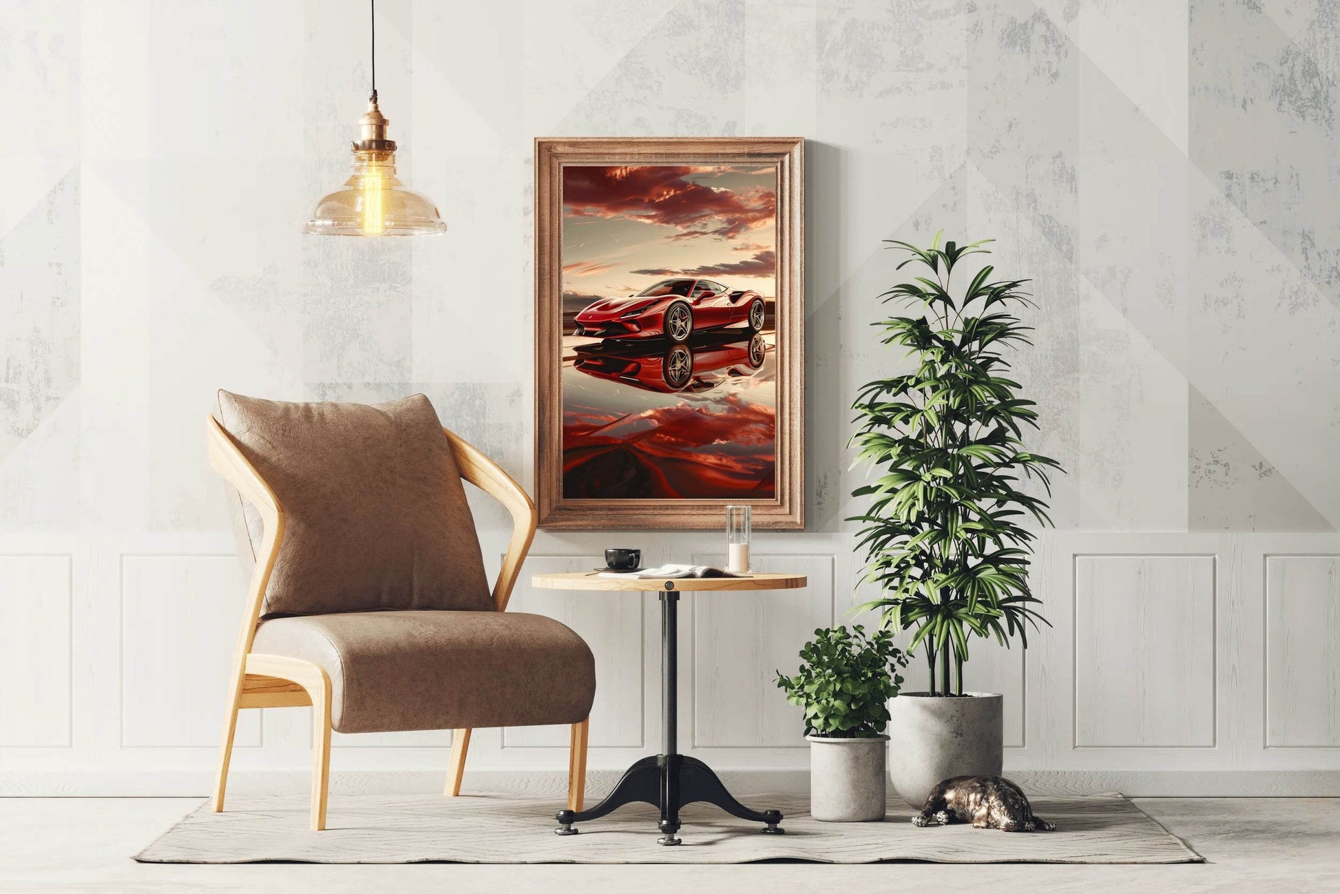 Ferrari F8 Red Sport Wall Art - beink online art store