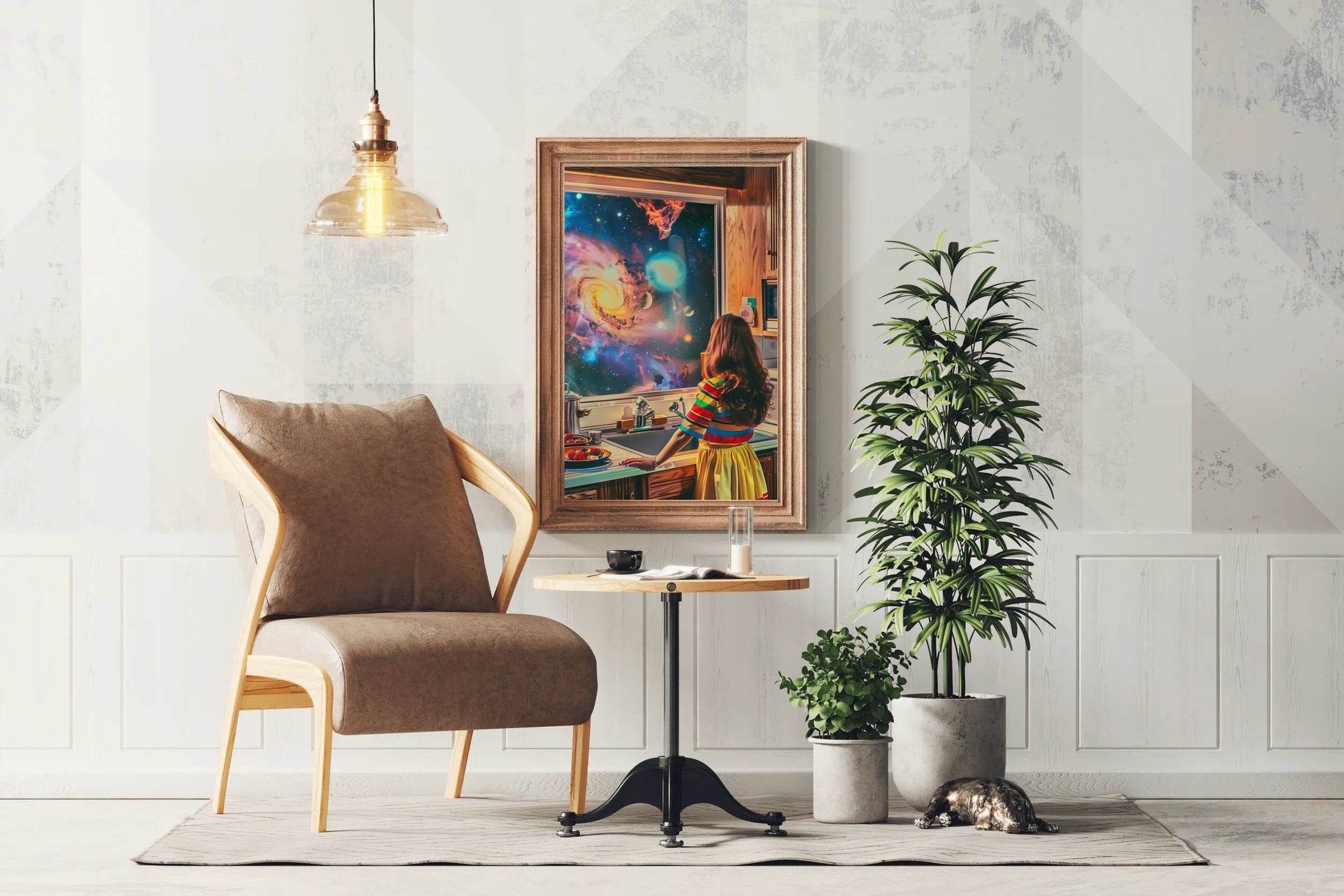 The View of The Galaxy From The Window of The House Wall Art - beink online art store