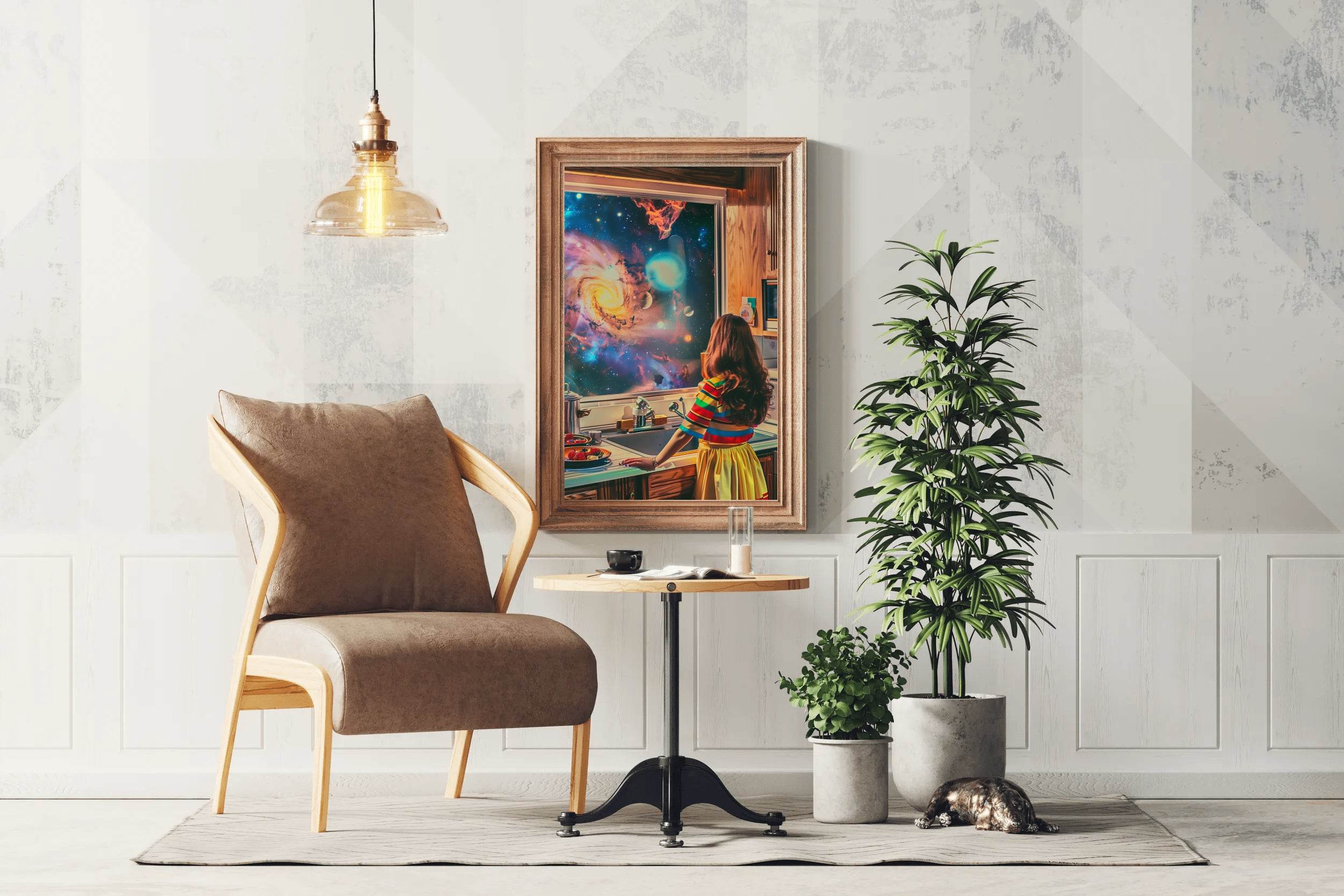 The View of The Galaxy From The Window of The House Wall Art - beink online art store